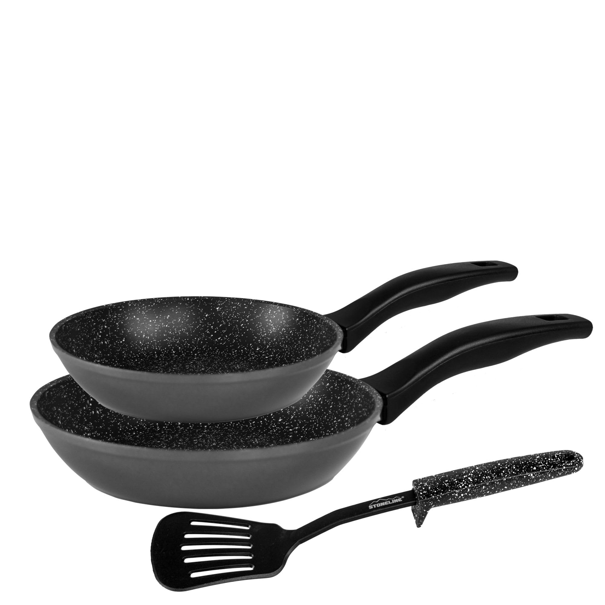 stoneline-sempre-pfannenset-3-teilig-20-28-cm-induktion-mit-pfannenwender-grau image 1