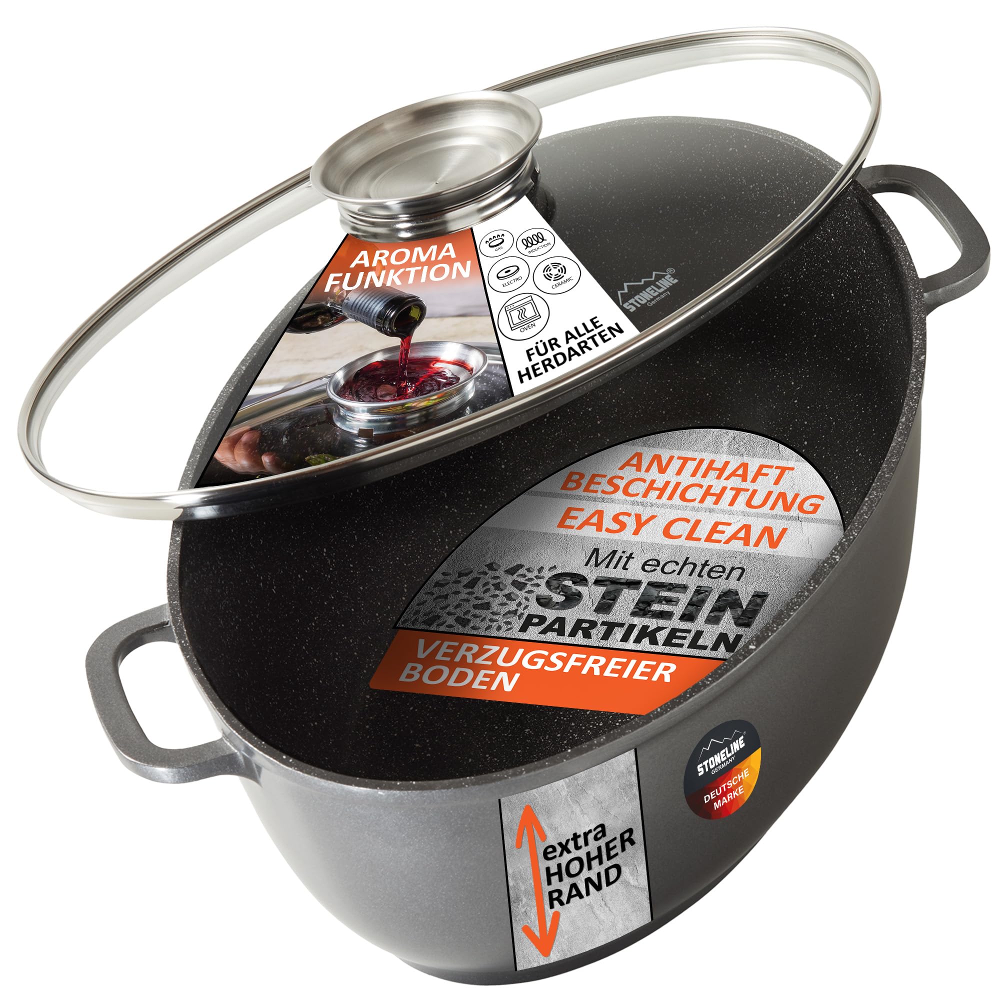 stoneline-gourmet-br-ter-mit-deckel-oval-39x26-cm-8-5-l-aluguss image 1