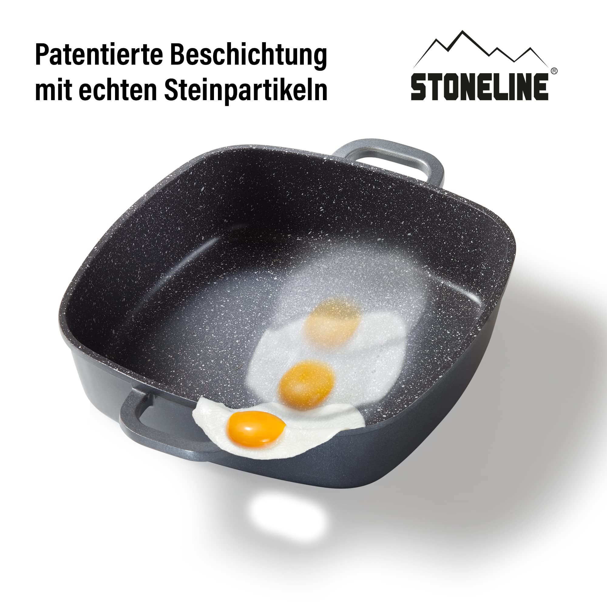 stoneline-servierpfanne-eckig-24-cm-mit-deckel-grau-aluguss-antihaft image 4