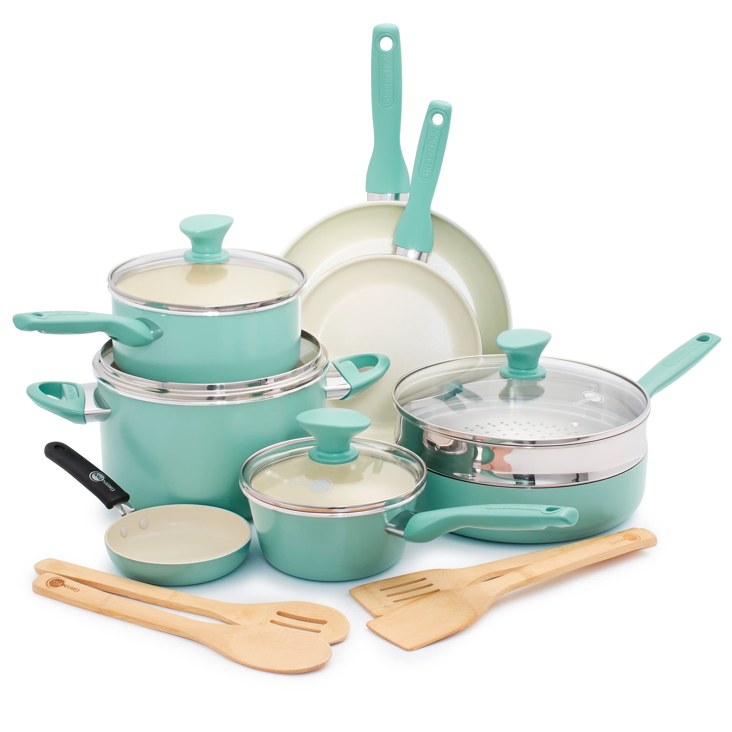 greenpan-rio-16-teiliges-topf-und-pfannenset-keramik-antihaft-t-rkis-cr-me image 1