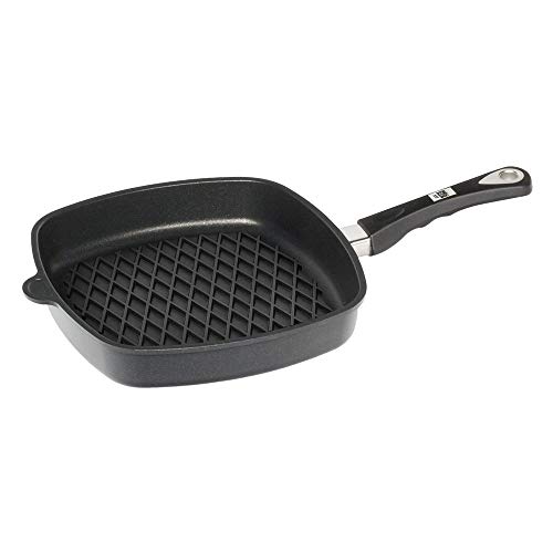 amt-gastroguss-e285bbq-eckpfanne-28x28-cm-mit-rautengrillboden-schwarz image 3