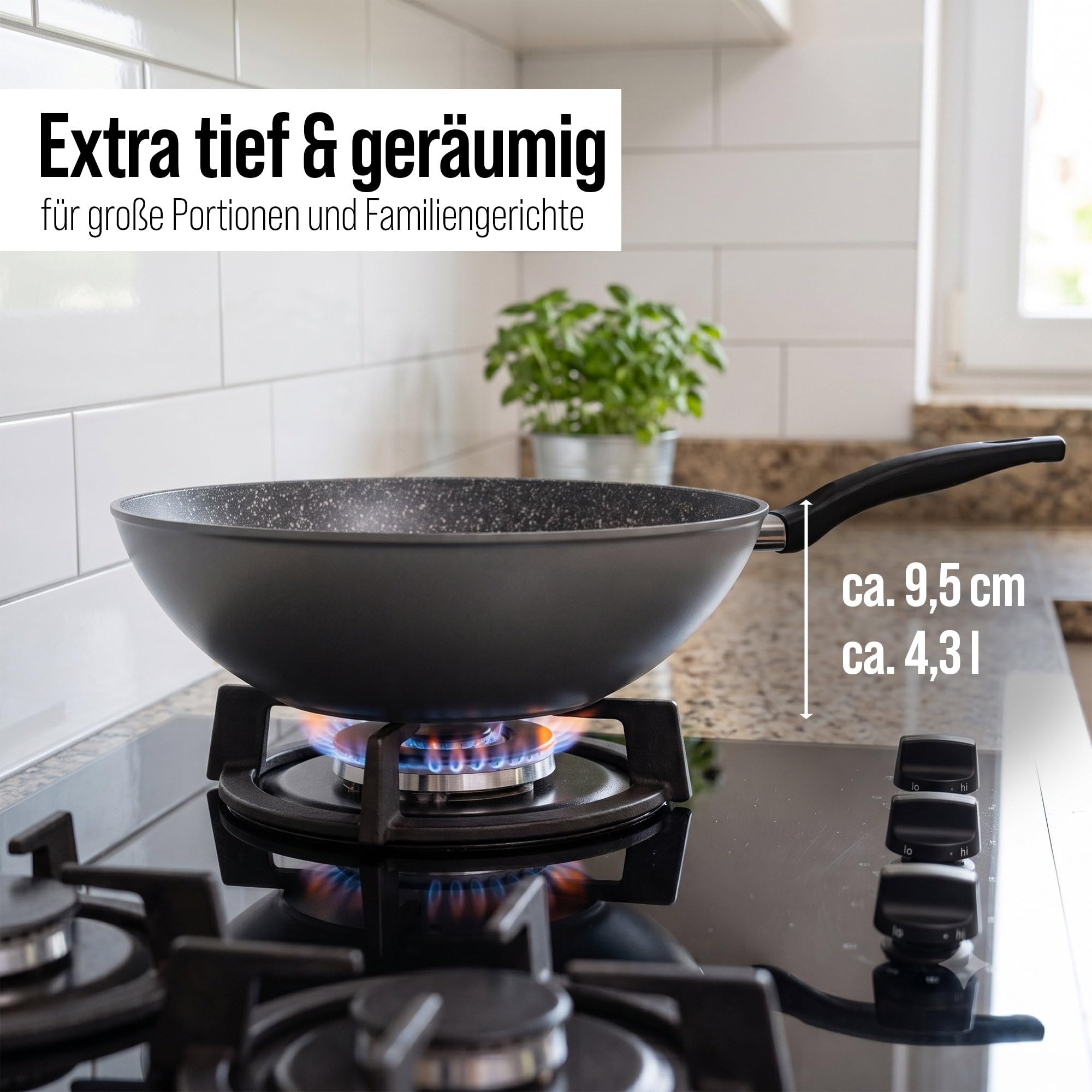 stoneline-wok-30-cm-4-3-l-antihaft-steinpartikel-induktion image 5
