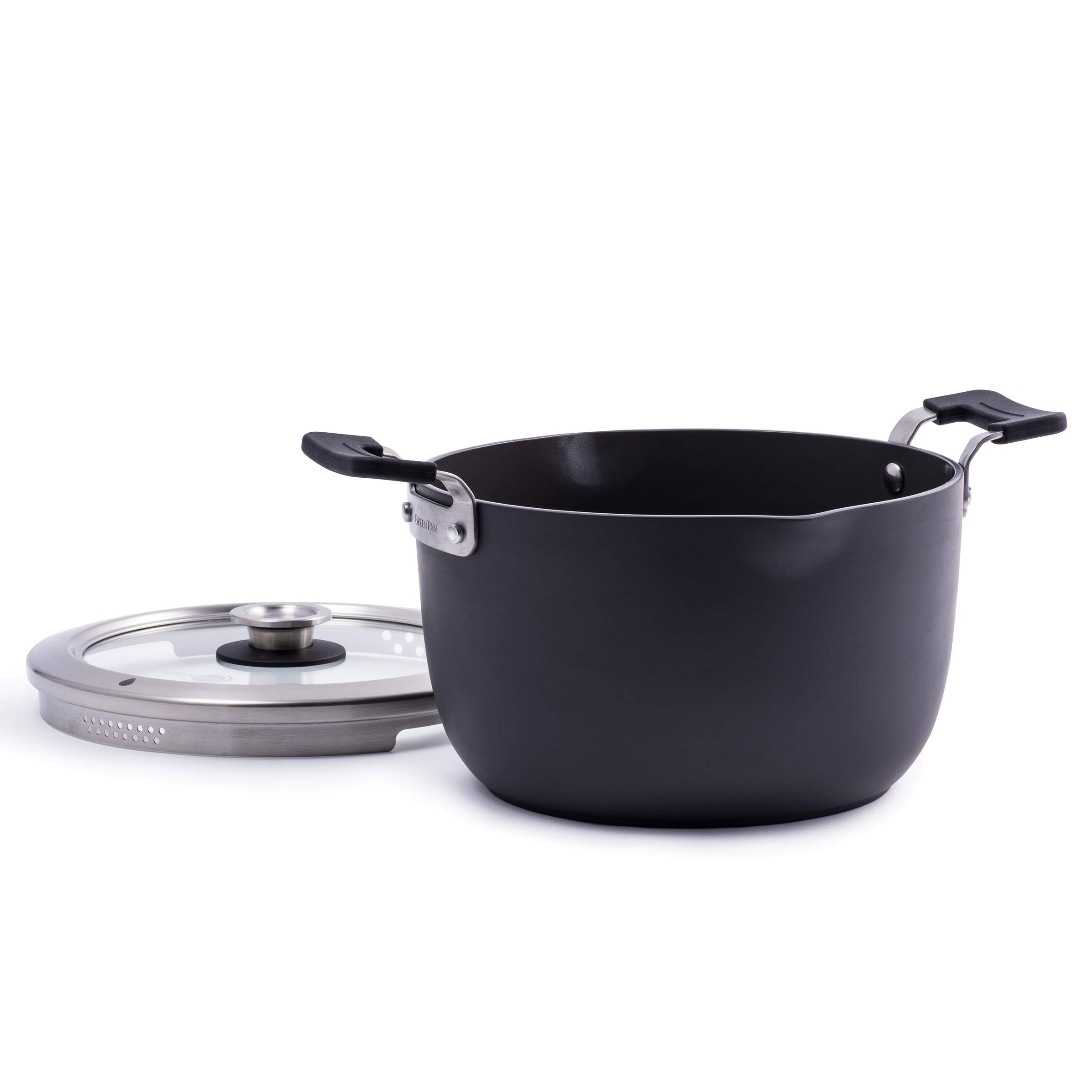 greenpan-levels-stielkasserolle-24-cm-6-8-liter-mit-siebdeckel-pfas-frei-grau image 7