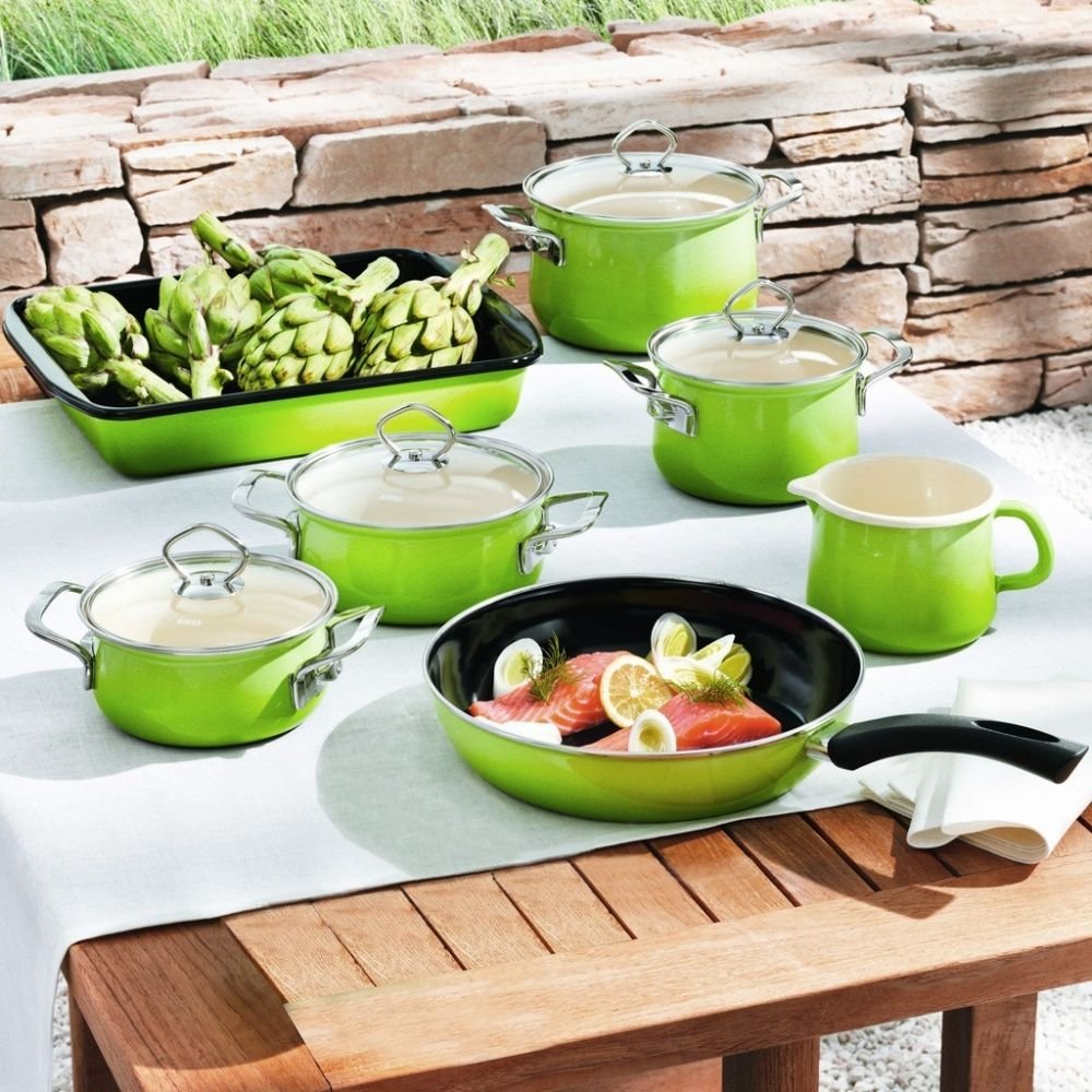 riess-kelomat-smaragd-kasserolle-mit-glasdeckel-24-cm-4-0-l-emaille-topf image 2