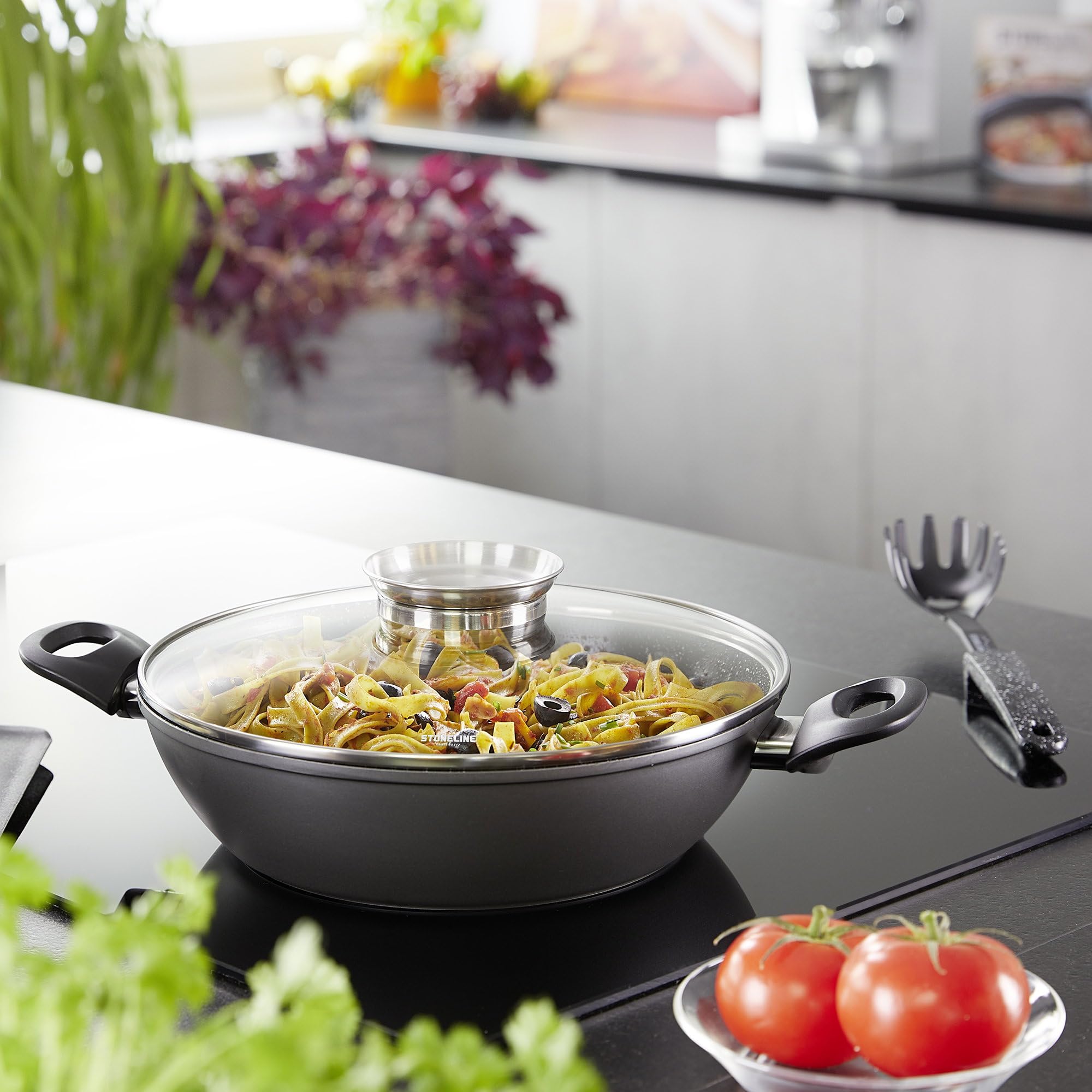 stoneline-ceramic-servierpfanne-24-cm-mit-deckel-pfas-frei image 3