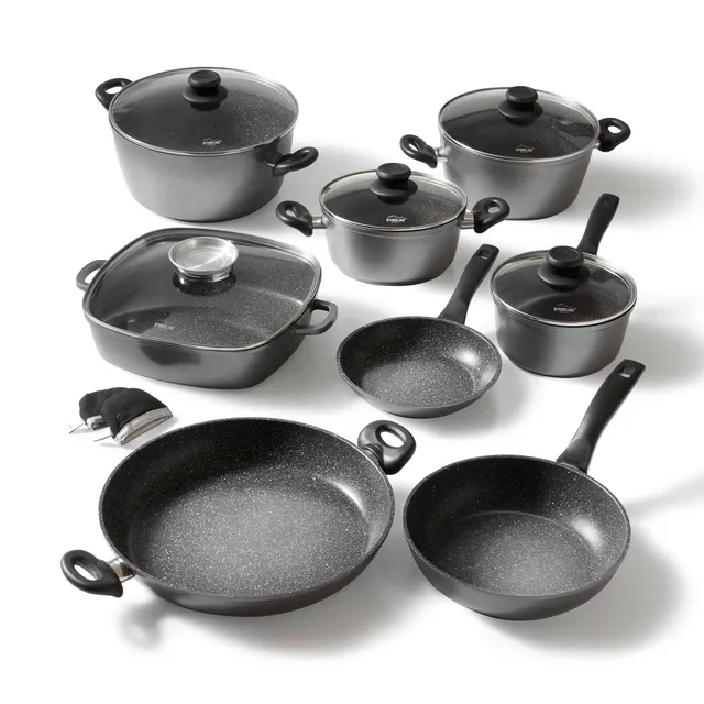 stoneline-topfset-induktion-13-teilig-aluguss-t-pfe-und-pfannen-mit-stein-antiha image 1