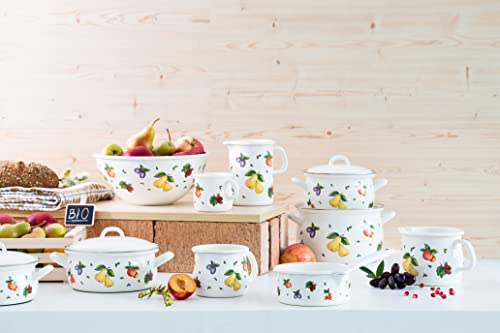 riess-0095-068-schnabeltopf-14-cm-fruit-garden-wei-emaille-milchtopf-1-7-liter image 4