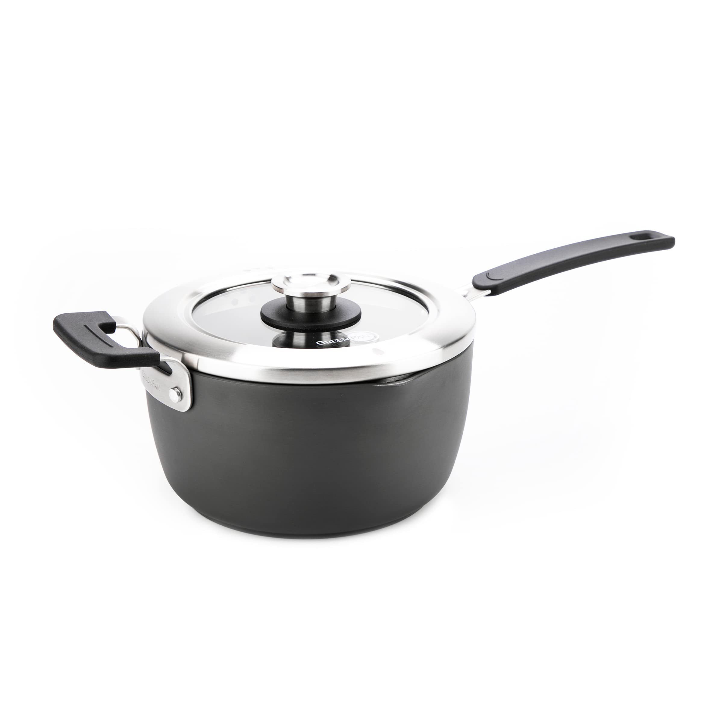 greenpan-levels-stielkasserolle-20-cm-3-4-liter-mit-siebdeckel-pfas-frei-grau image 1
