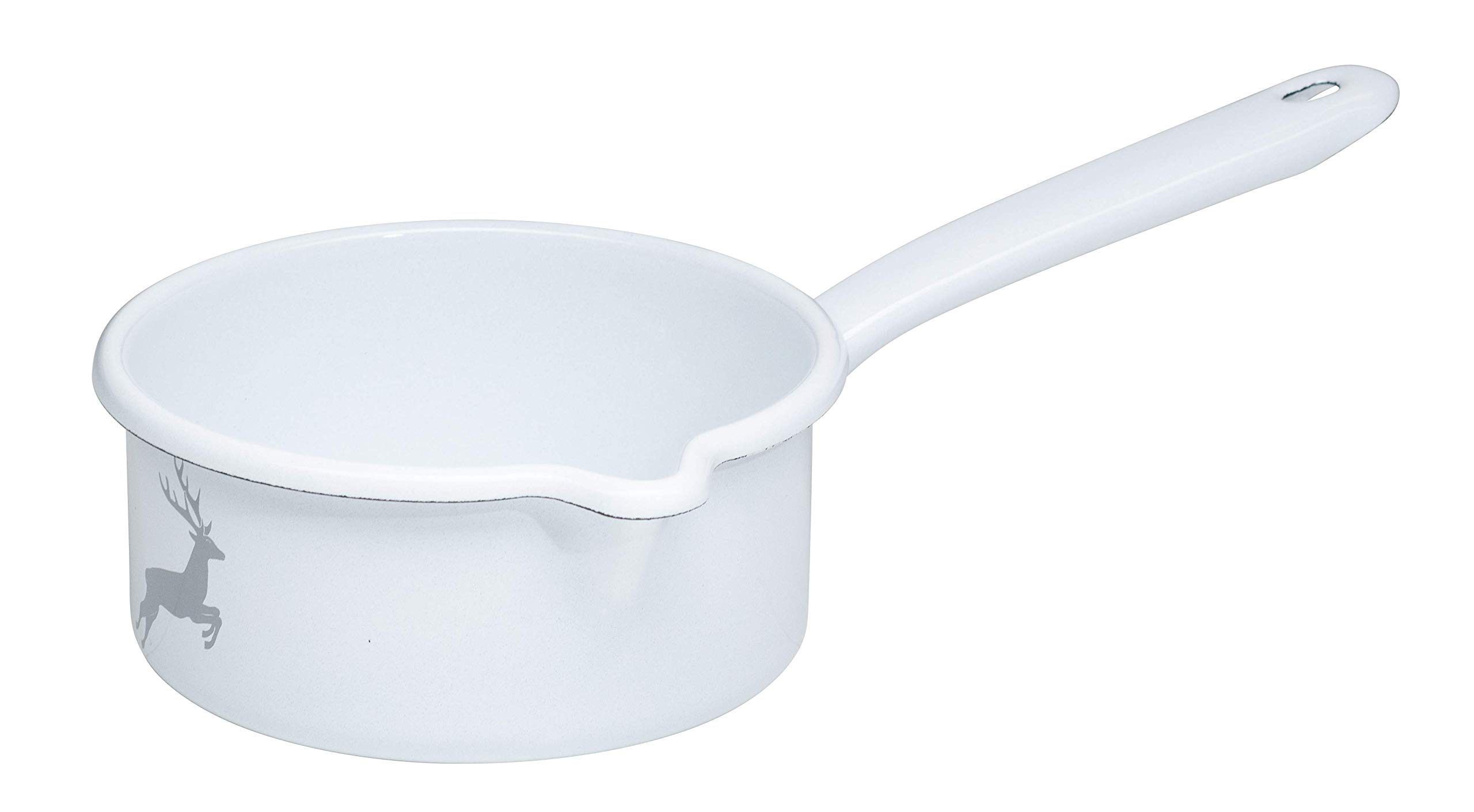 riess-country-hirsch-grau-stielkasserolle-14-cm-0-75-liter-emaille-mit-ausguss image 1