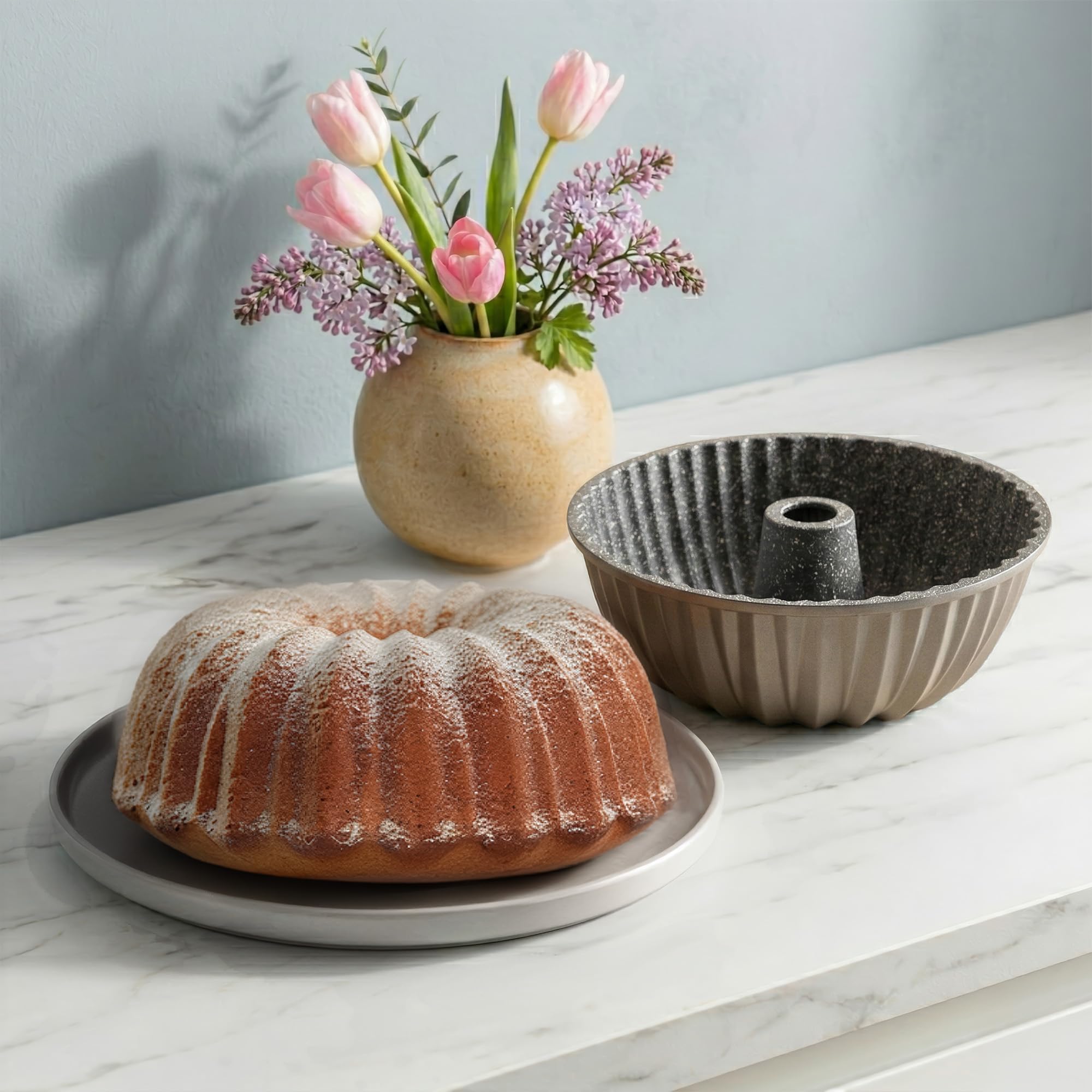 stoneline-classic-gugelhupf-backform-24-5-cm-aluguss-mit-steinpartikel-antihaftb image 8