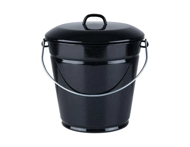 riess-classic-emaille-eimer-0361-022-28-cm-10-liter-schwarz-mit-deckel image 1