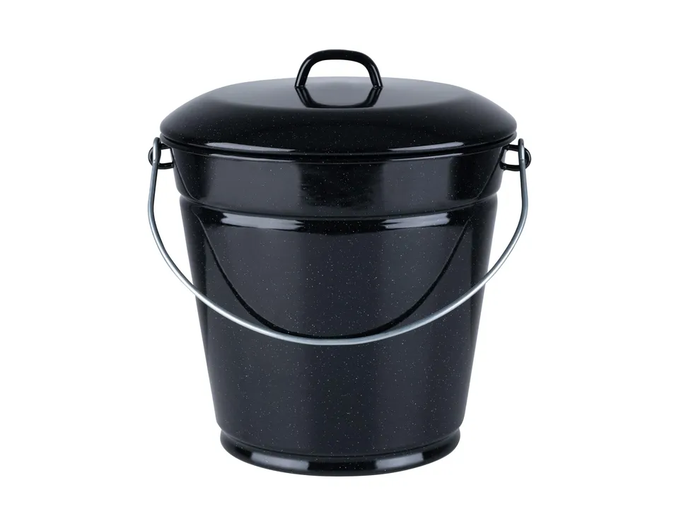 riess-classic-emaille-eimer-0361-022-28-cm-10-liter-schwarz-mit-deckel image 1