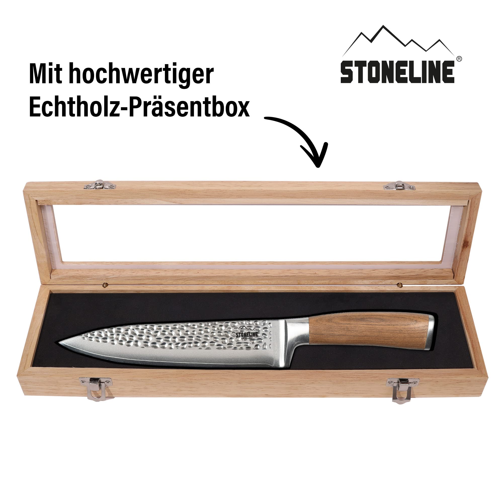 stoneline-damast-kochmesser-34-cm-20-cm-klinge-67-lagen-vg10-hammerschlag-walnus image 8