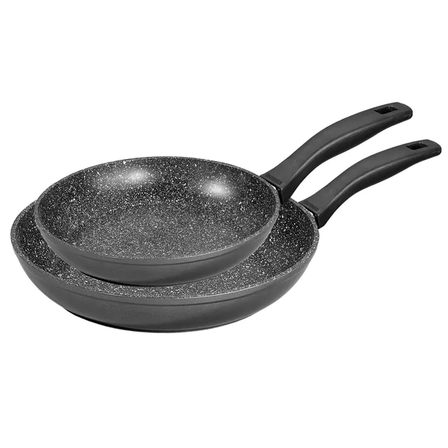 stoneline-classic-pfannenset-2-teilig-20-28-cm-antihaft-stein-grau image 1