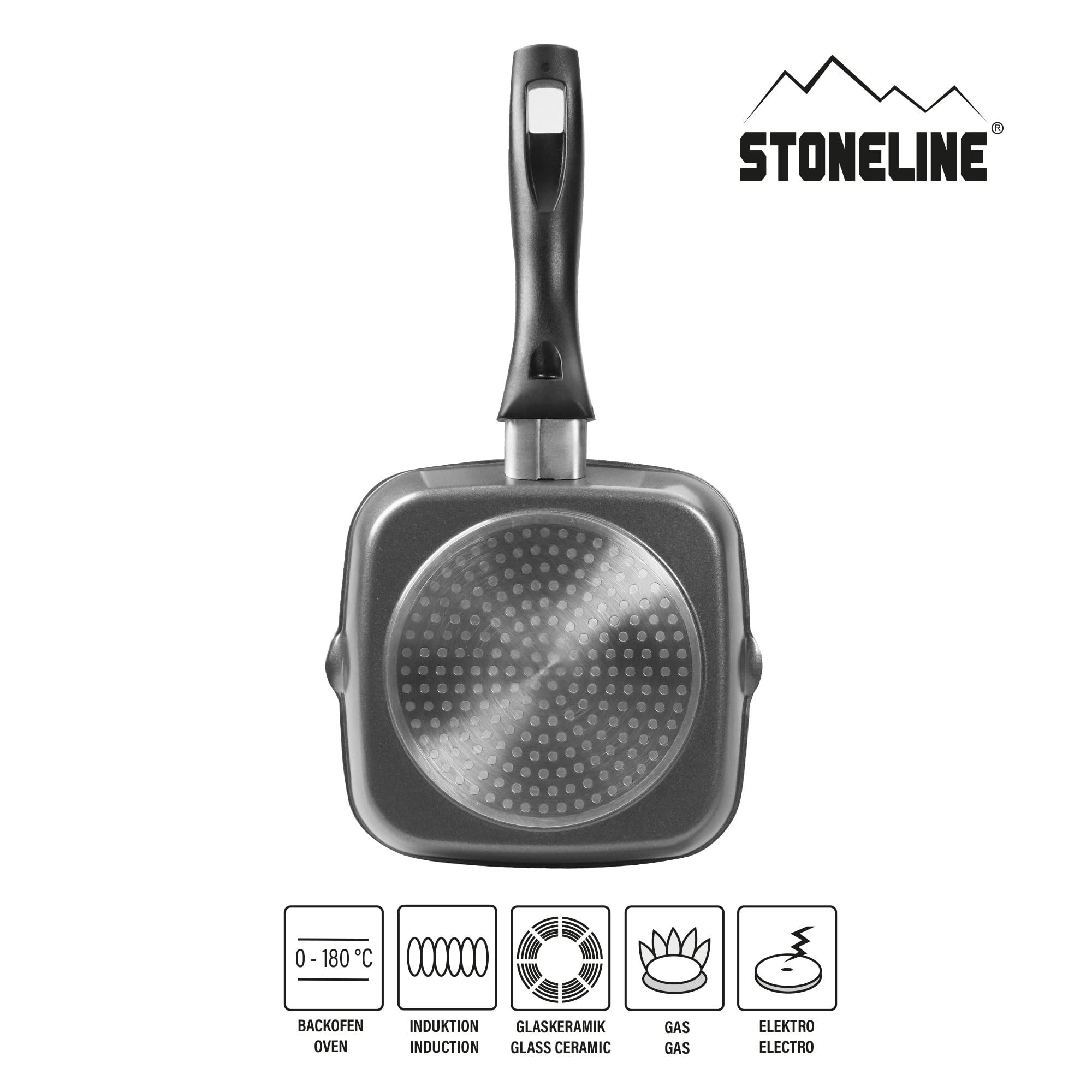 stoneline-grillpfanne-16-x-16-cm-aluguss-antihaft-mit-steinpartikeln-kleine-stea image 3