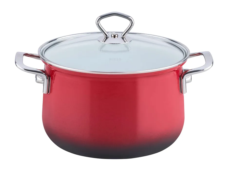 riess-nouvelle-brombeer-fleischtopf-mit-glasdeckel-20-cm-3-5-liter-emaille-rot image 1
