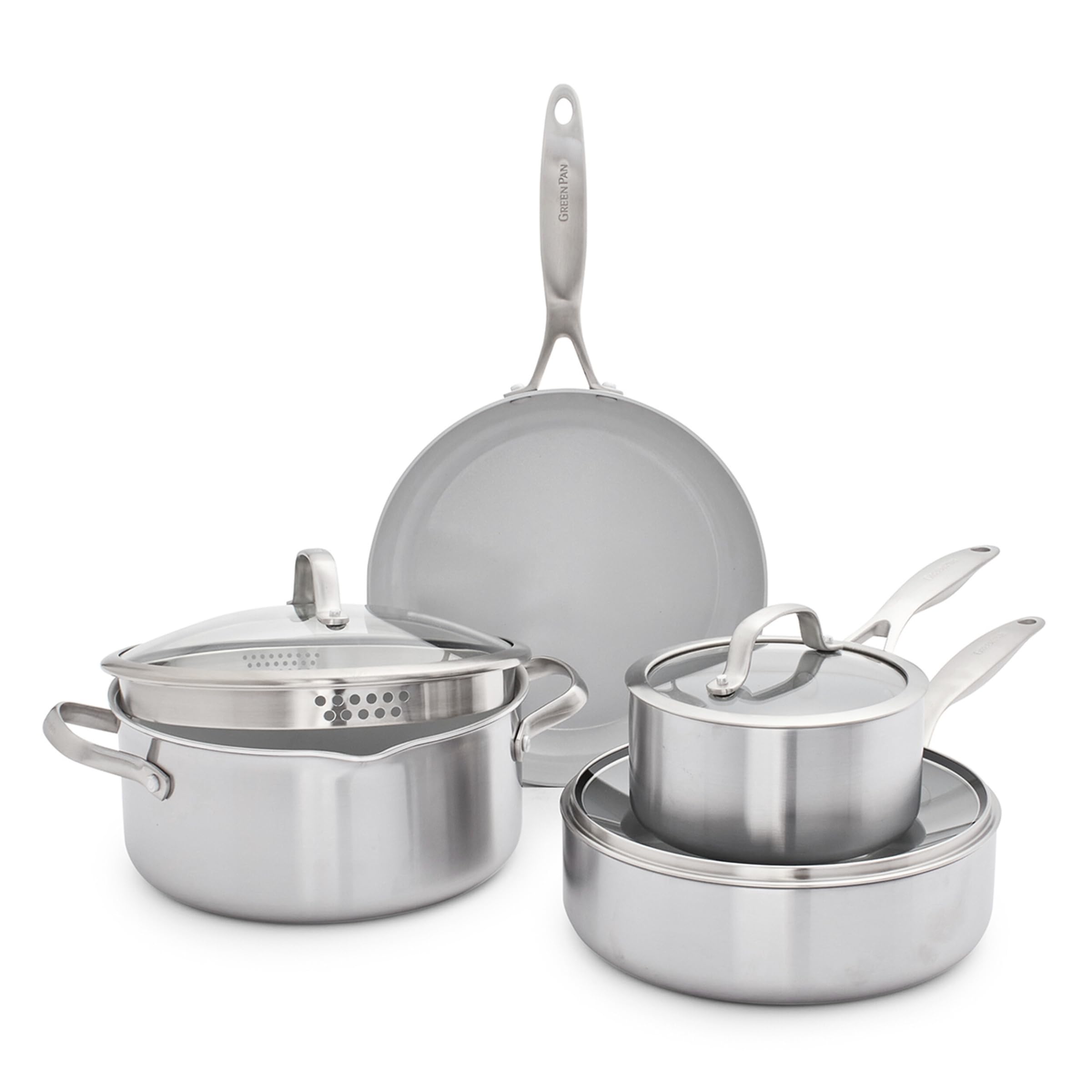 greenpan-venice-tri-ply-7-teiliges-kochgeschirr-set-edelstahl-pfas-frei image 1