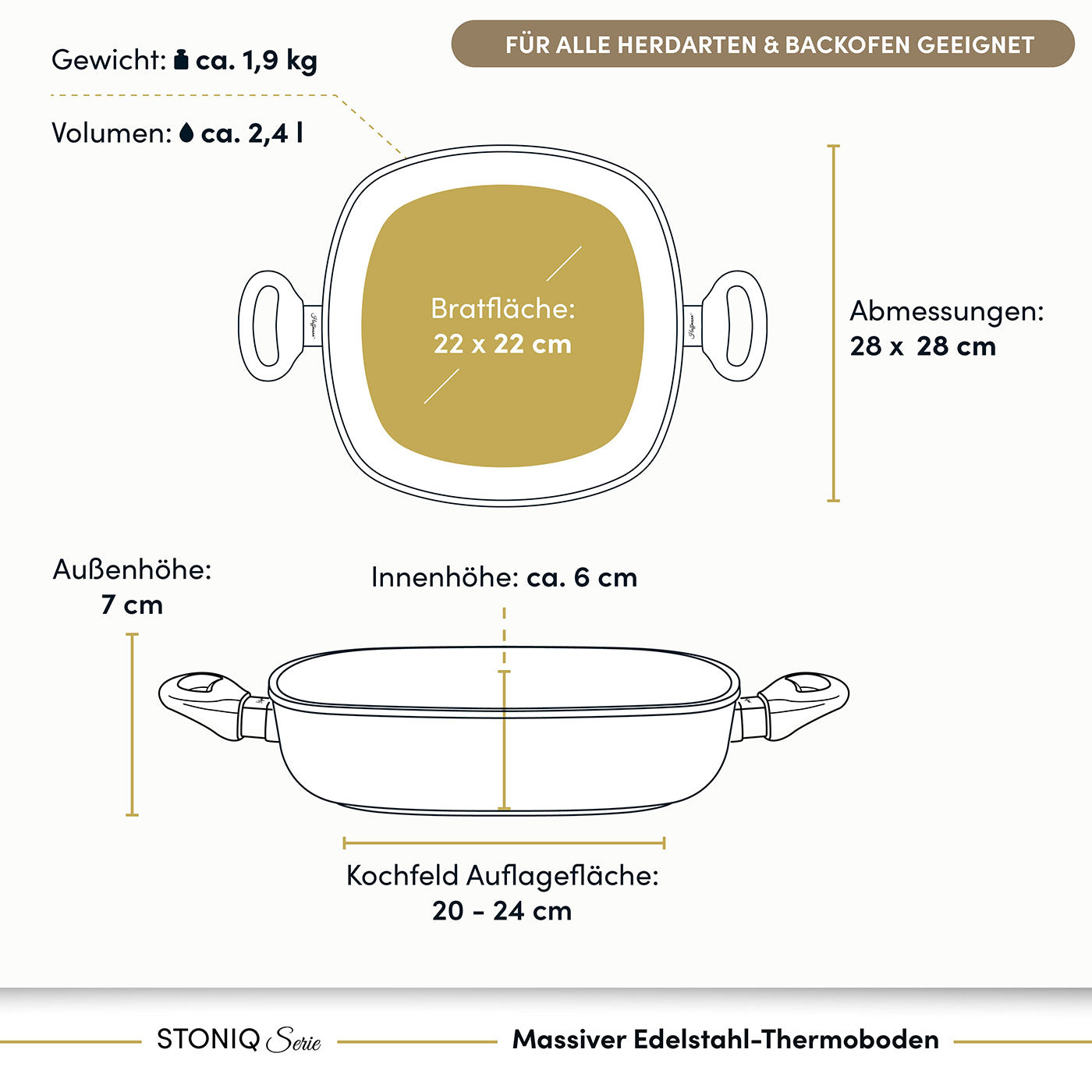 hoffmann-germany-stoniq-schmorpfanne-br-ter-eckig-pfas-frei-aluguss image 4