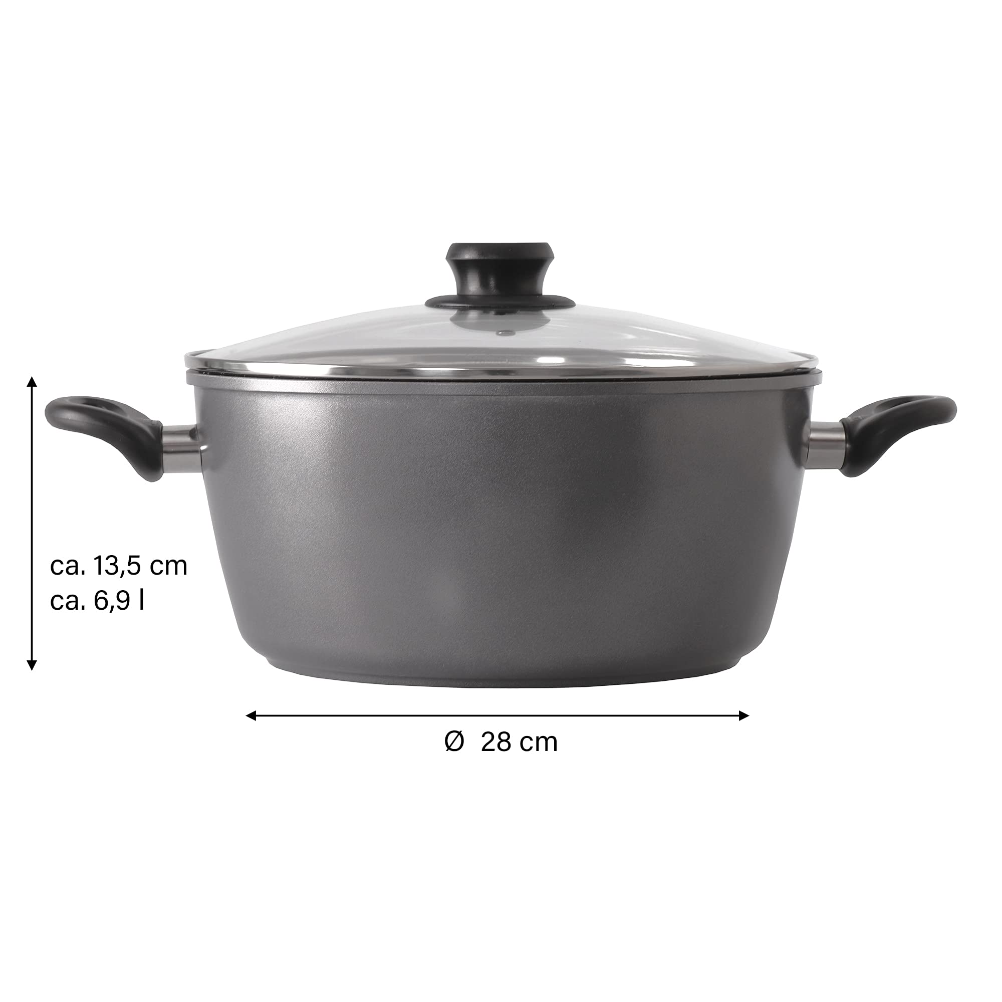 stoneline-xxl-aluguss-kochtopf-28-cm-7-l-mit-deckel-grau image 5