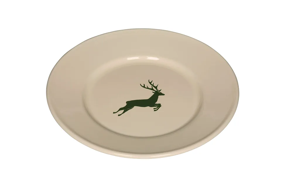 riess-country-hirsch-greendeep-teller-26-cm-gebrochenes-wei-emaille image 1