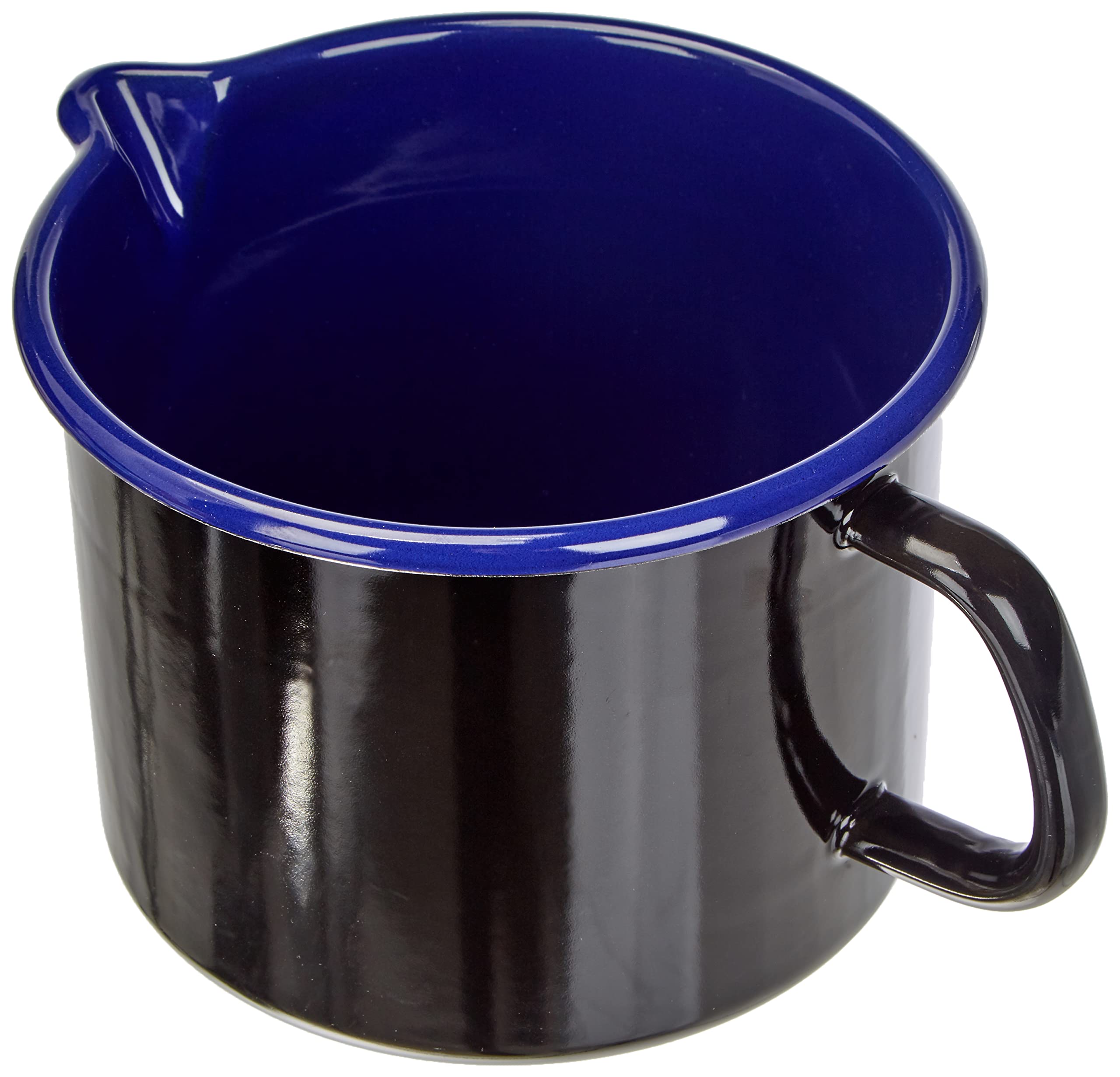 riess-schnabeltopf-16-cm-2-0-liter-emaille-schwarz-mit-deckel-hotel-profi-made-i image 1