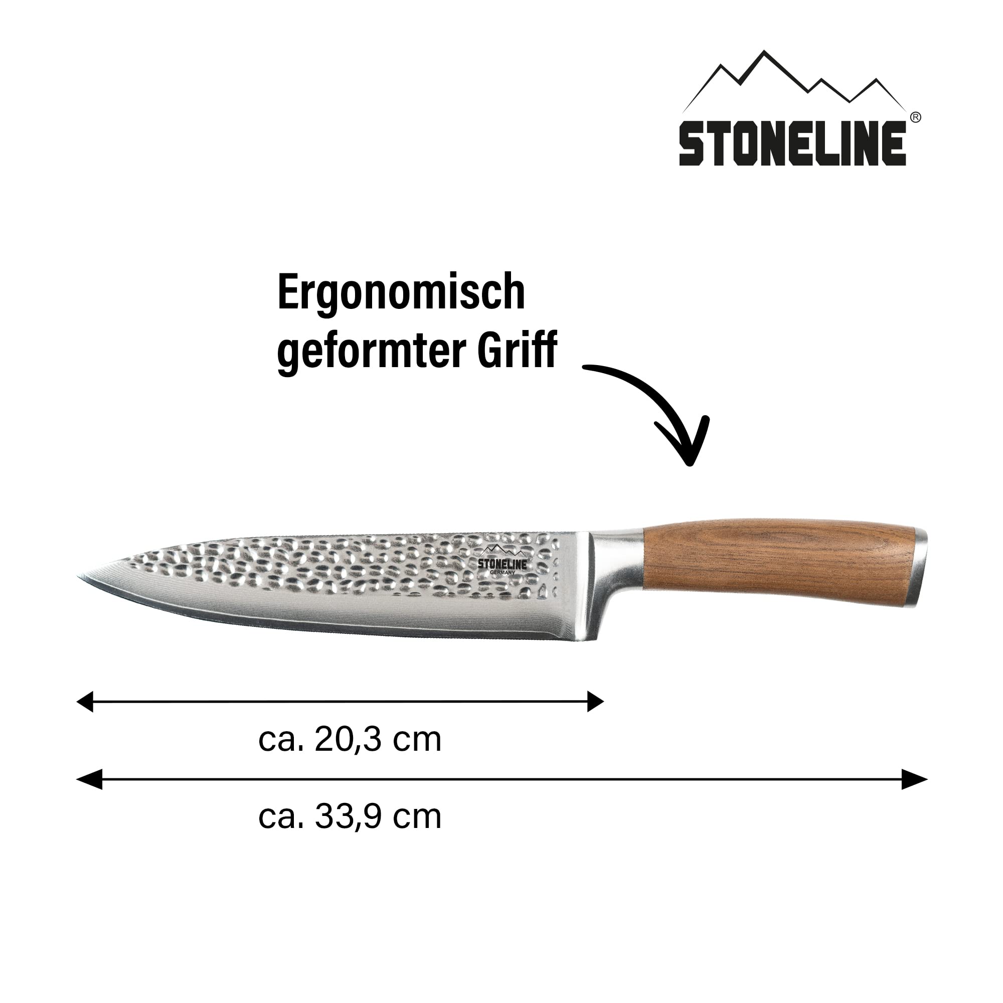 stoneline-damast-kochmesser-34-cm-20-cm-klinge-67-lagen-vg10-hammerschlag-walnus image 5