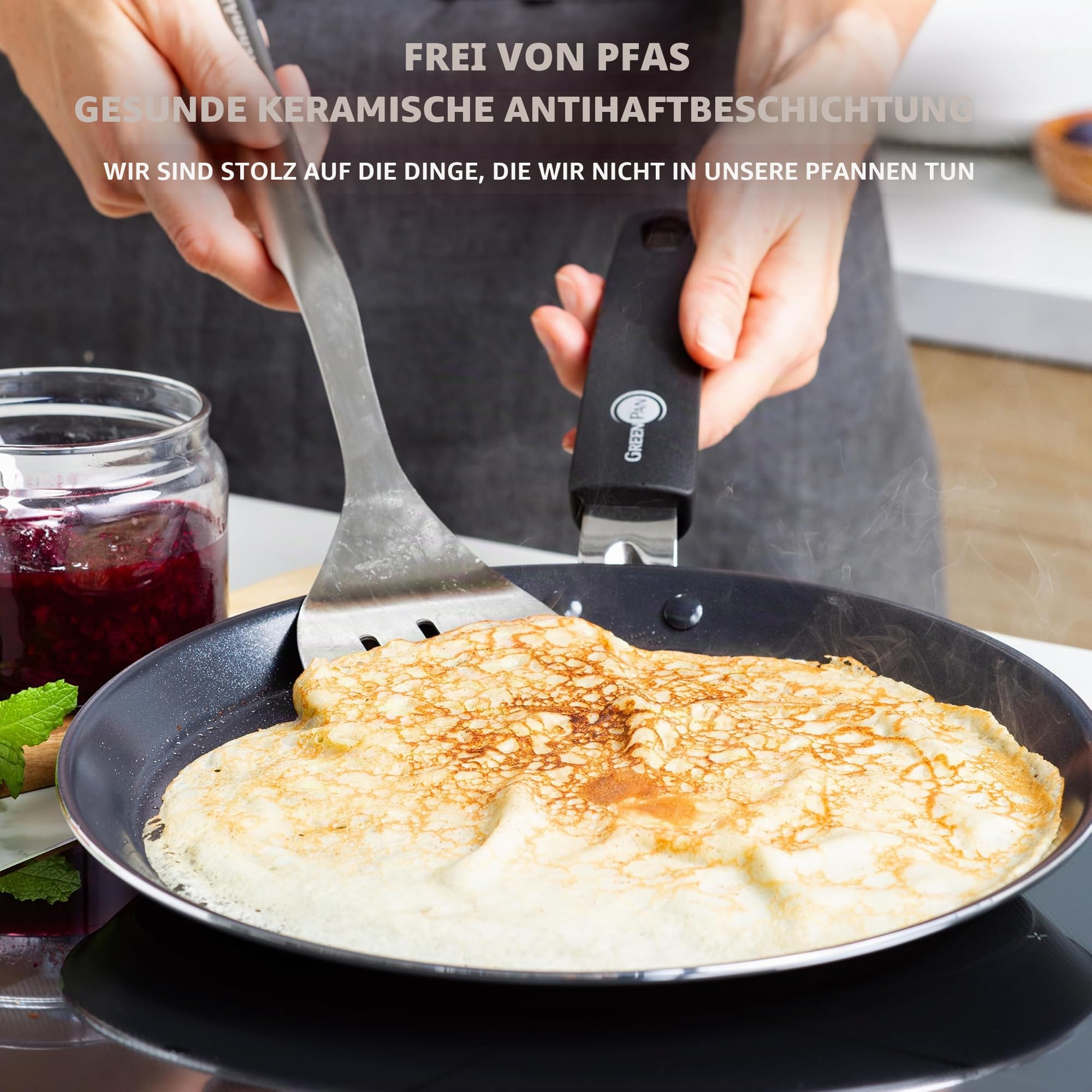 greenpan-essentials-keramik-pfannkuchenpfanne-28-cm-pfas-frei-schwarz image 3