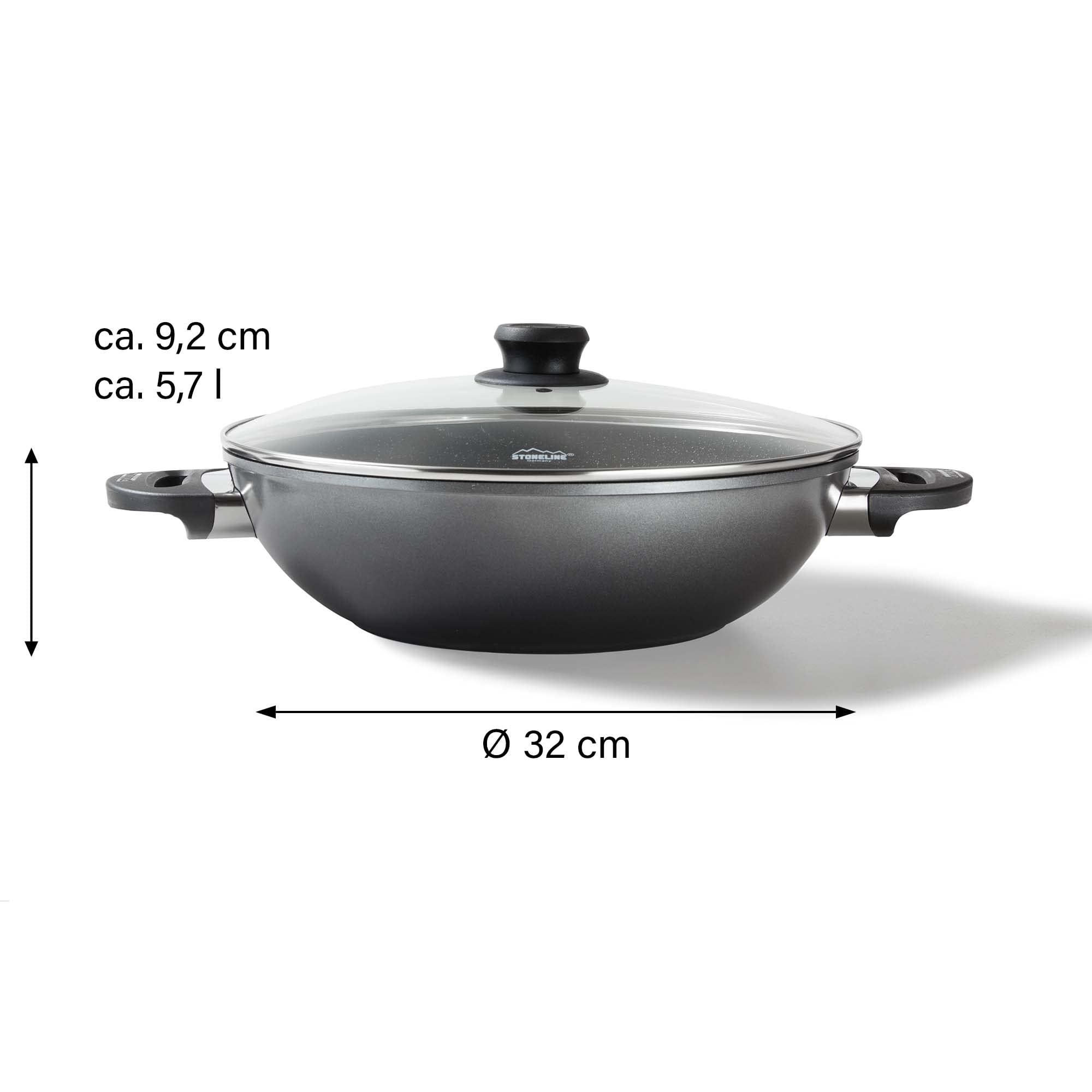 stoneline-wok-32-cm-mit-glasdeckel-aluguss-stein-antihaft-5-7-l-induktion image 6