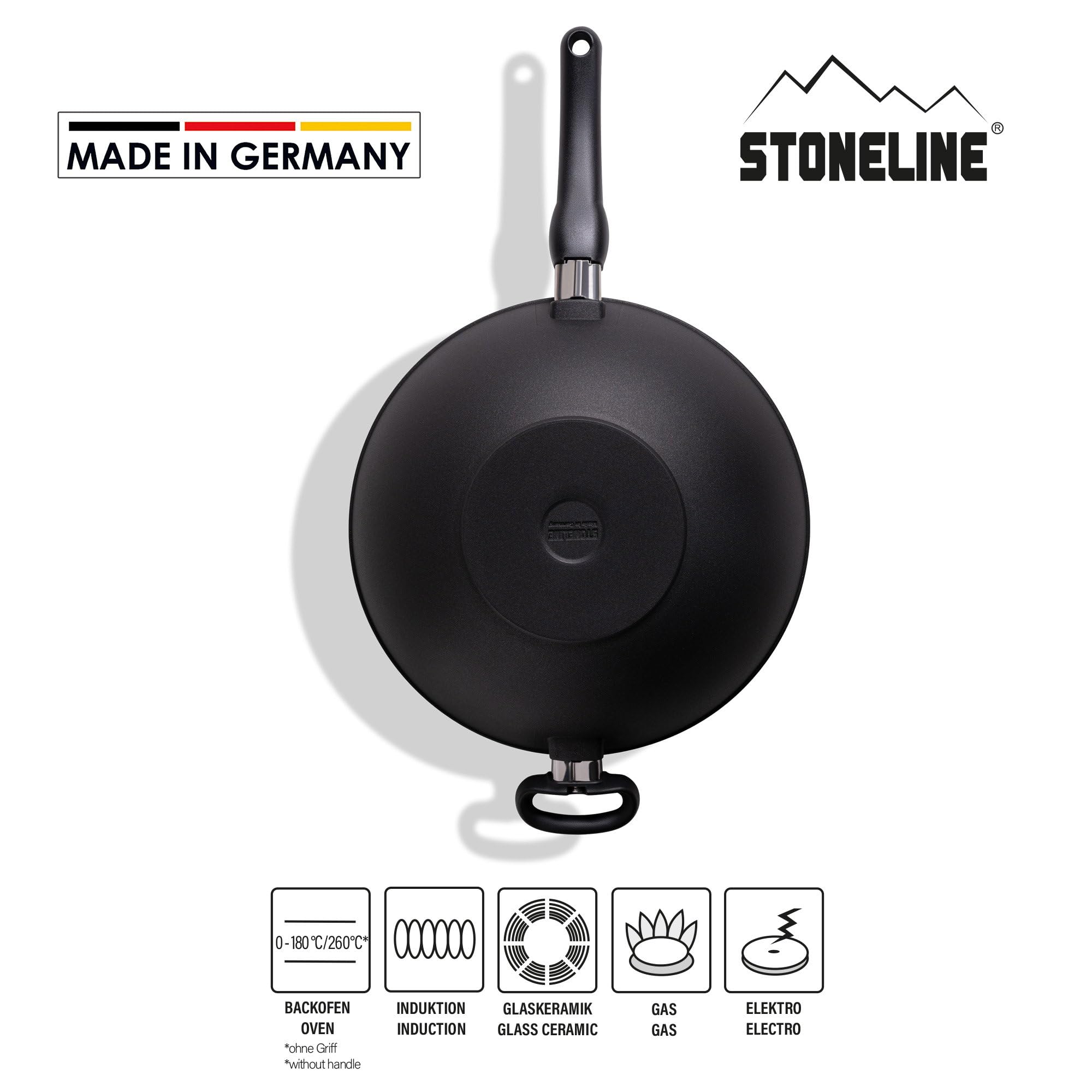 stoneline-wok-made-in-germany-32-cm-5-3-l-mit-abnehmbarem-griff-grau image 2