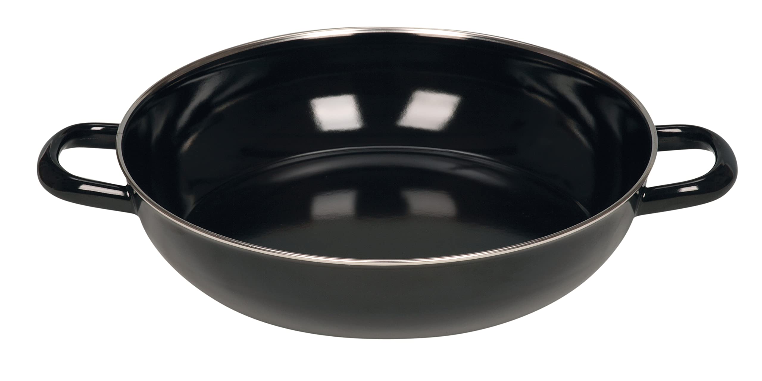 riess-kelomat-schwarzemail-classic-schmorpfanne-24-cm-ohne-deckel image 1