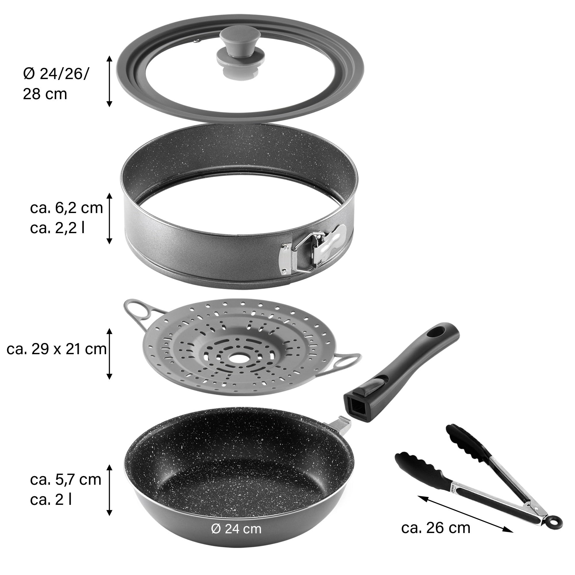 stoneline-multi-back-und-dampf-pfannen-kombination-24-cm-mit-glasdeckel image 3