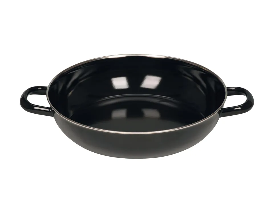 riess-0077-022-schmorpfanne-28-cm-classic-schwarzemaille-ohne-glasdeckel-emaille image 1