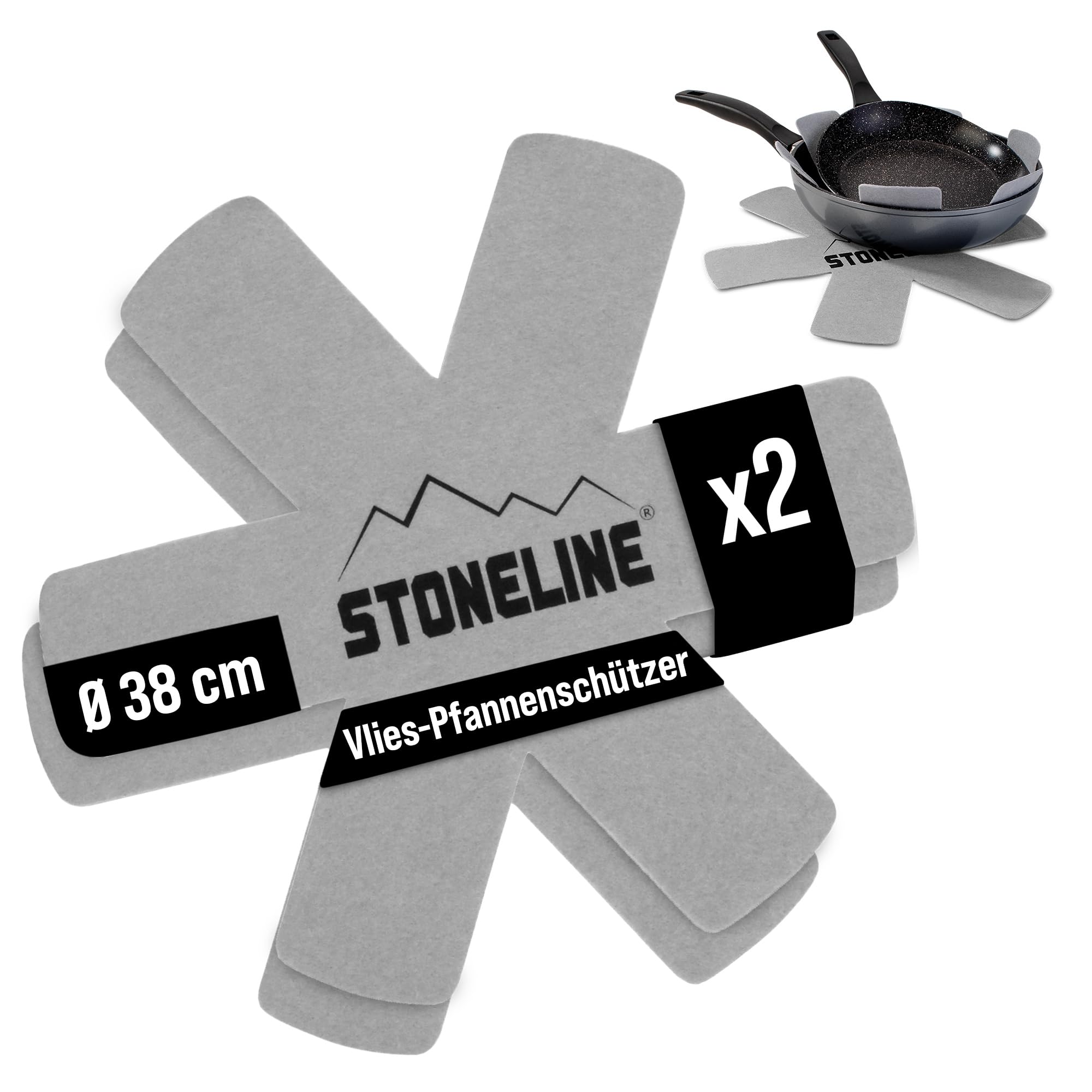 stoneline-pfannenschoner-filz-set-2-teilig-38-cm-grau image 1