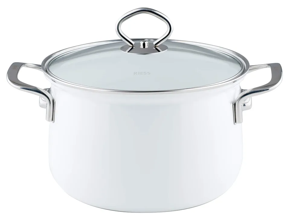 riess-nouvelle-arcticweiss-fleischtopf-20-cm-3-5-l-emaille-mit-glasdeckel-indukt image 1
