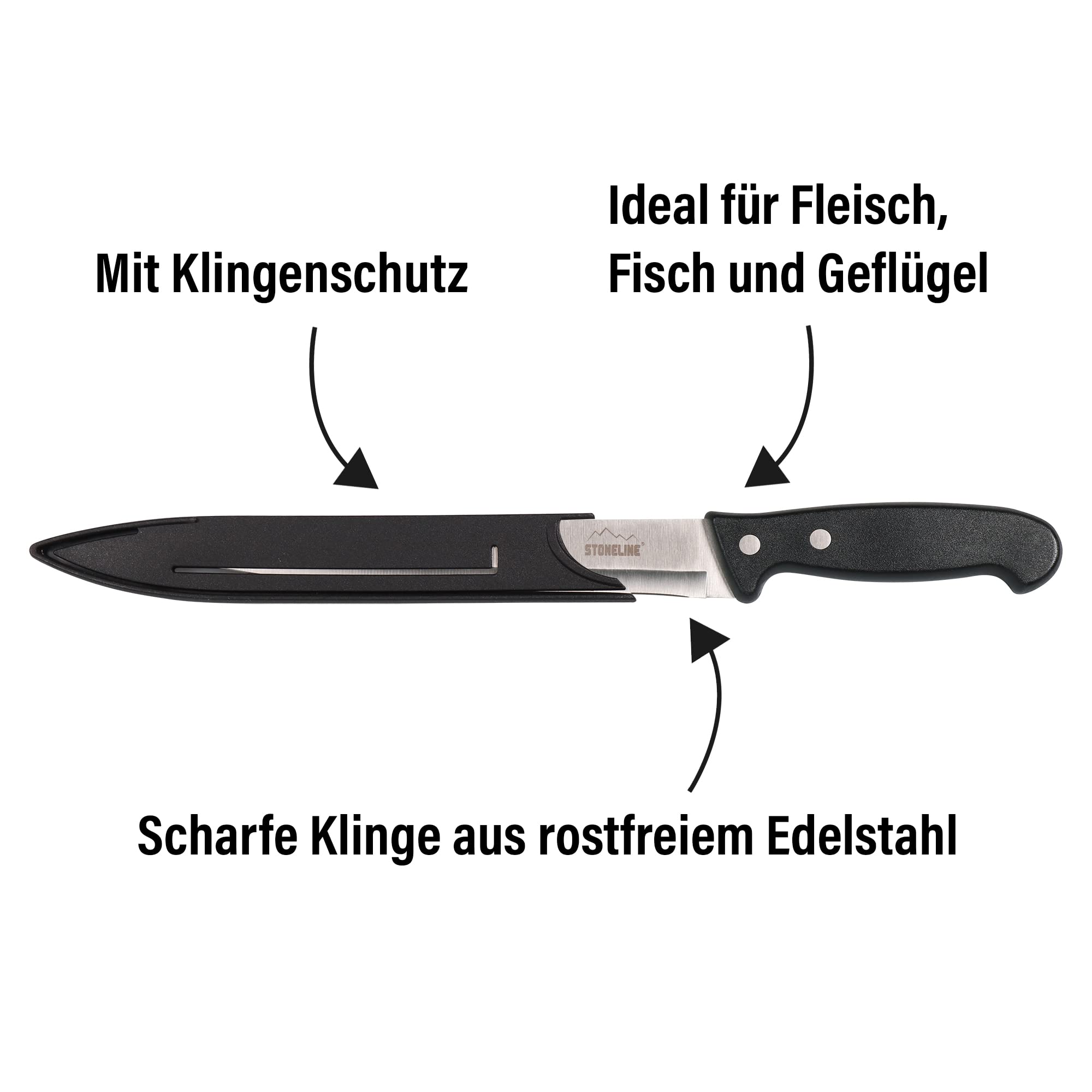 stoneline-fleischmesser-31-5-cm-edelstahl-mit-klingenschutz-klingenl-nge-19-9-cm image 2