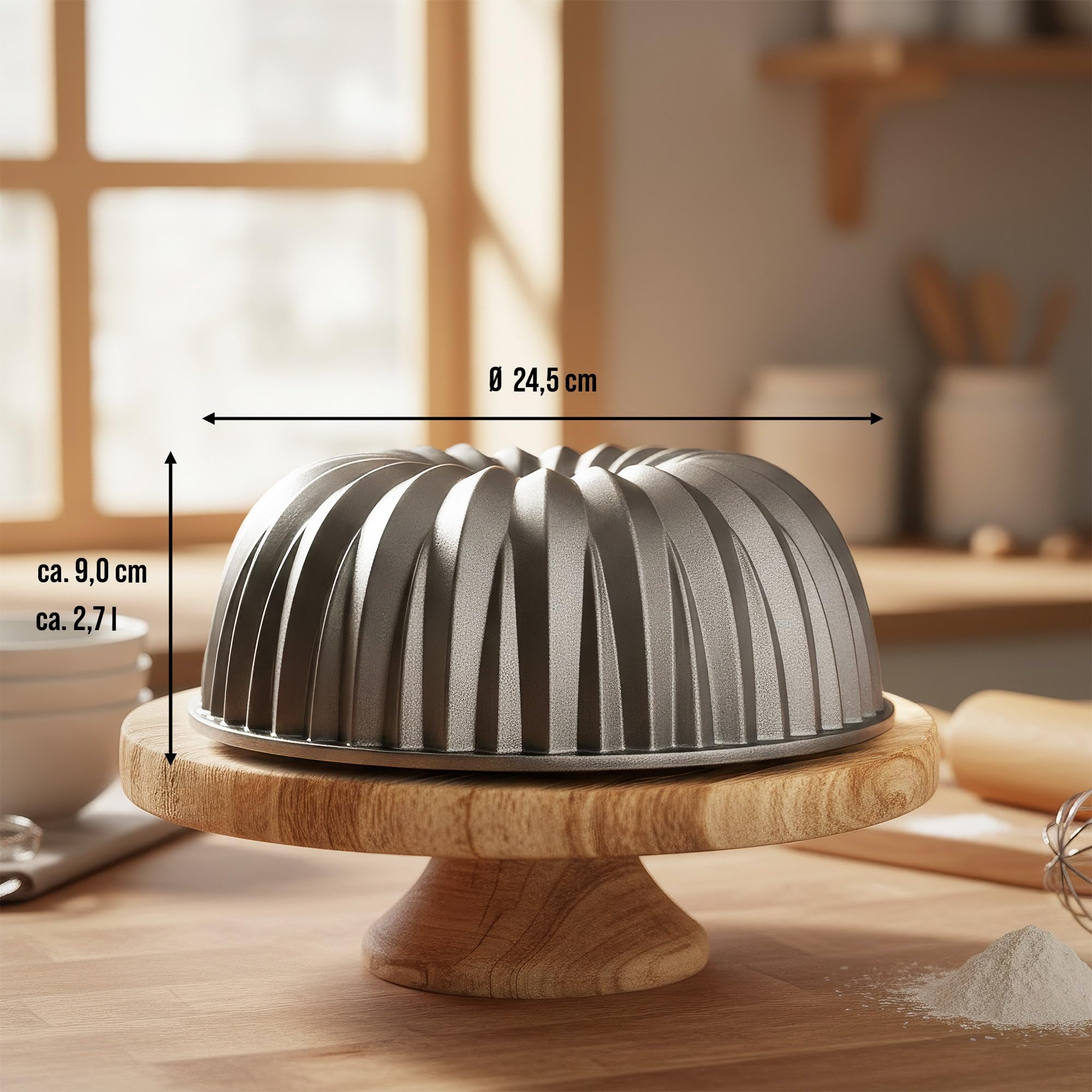 stoneline-classic-gugelhupf-backform-24-5-cm-aluguss-mit-steinpartikel-antihaftb image 3