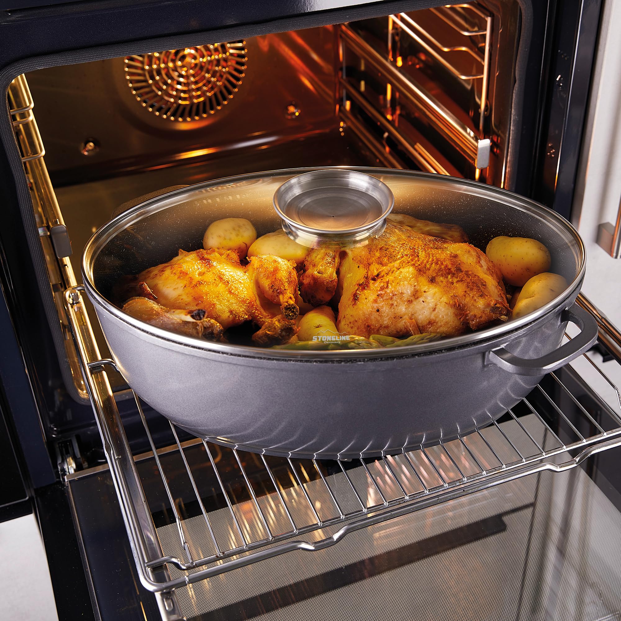 stoneline-gourmet-br-ter-mit-deckel-oval-39x26-cm-8-5-l-aluguss image 3