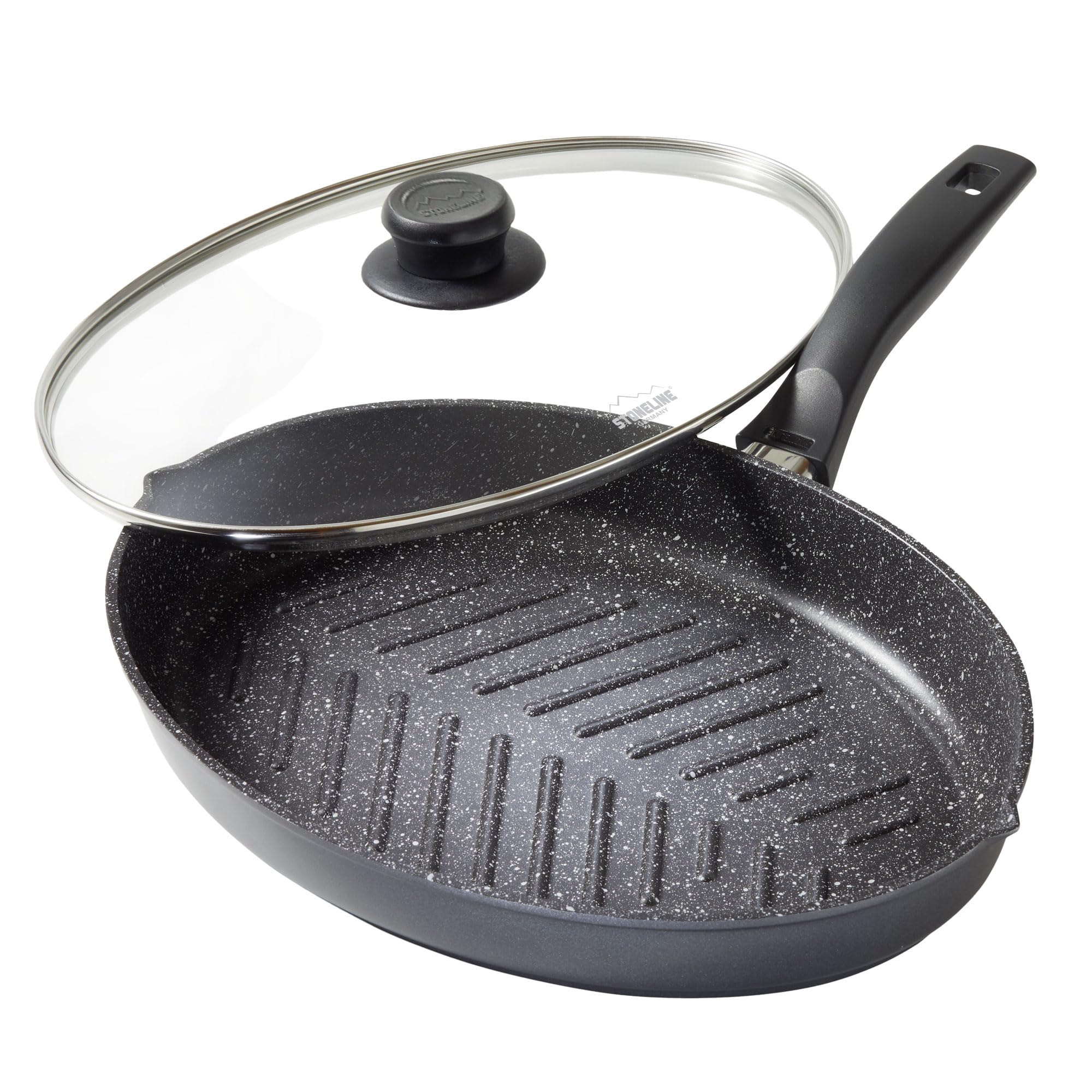 stoneline-classic-xxl-fisch-und-schnitzelpfanne-35-2x24-3-cm-mit-glasdeckel image 1