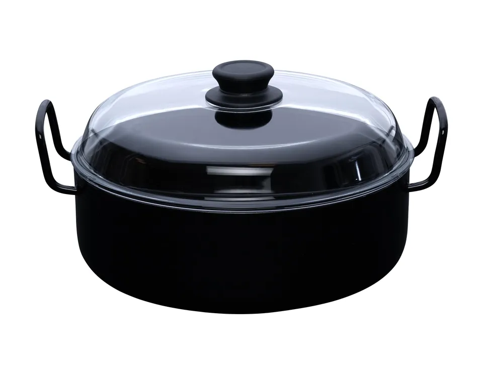 riess-0459-022-omas-schmorpfanne-28-cm-mit-glasdeckel-classic-schwarz image 1