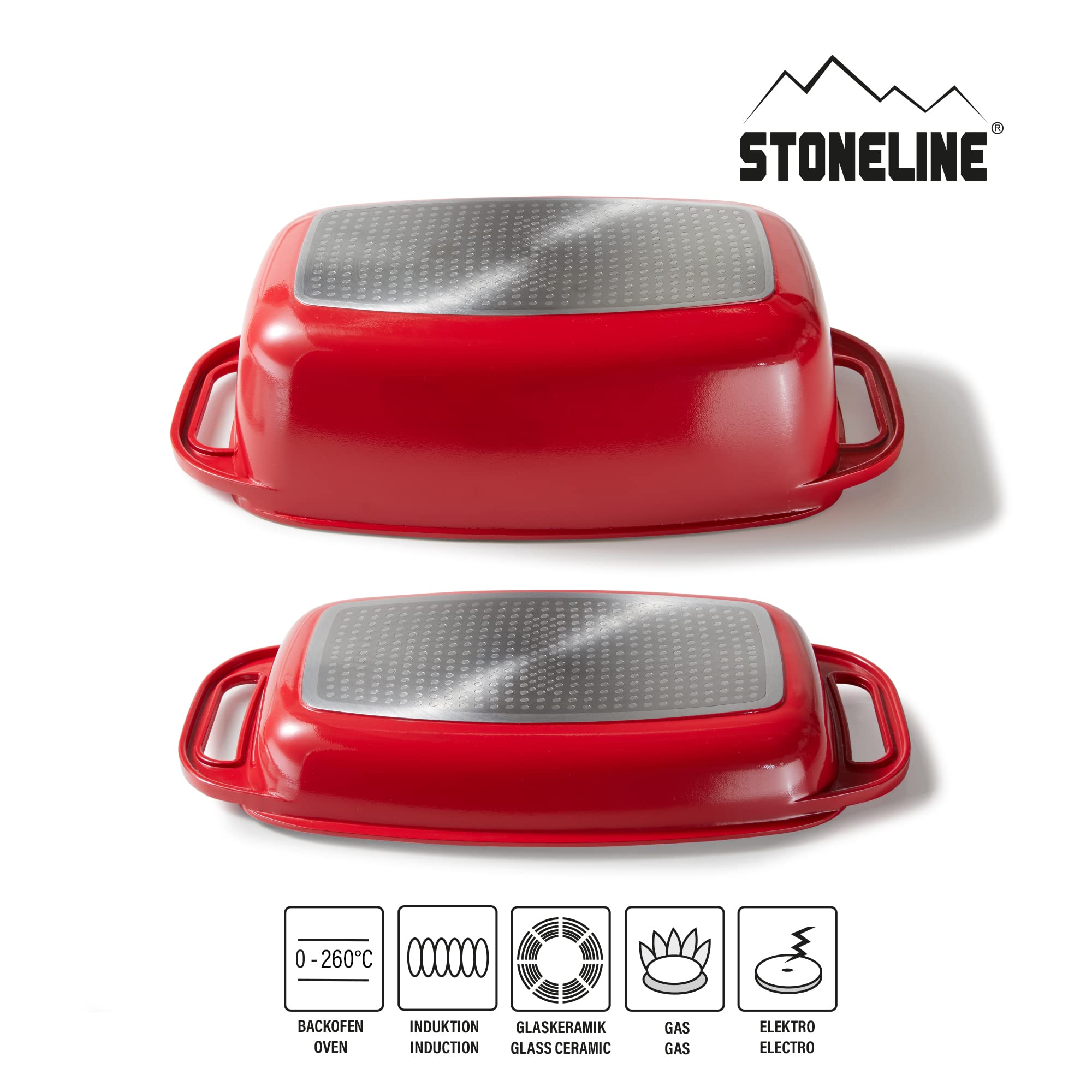 stoneline-aluguss-br-ter-mit-deckel-40x22-cm-5-8-l-rot-antihaft-induktion image 2