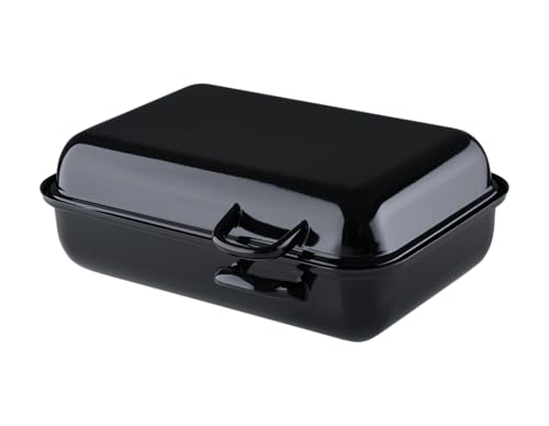 riess-classic-doppelbr-ter-compact-37x26-cm-emaille-schwarz-5-liter-mit-deckel image 3
