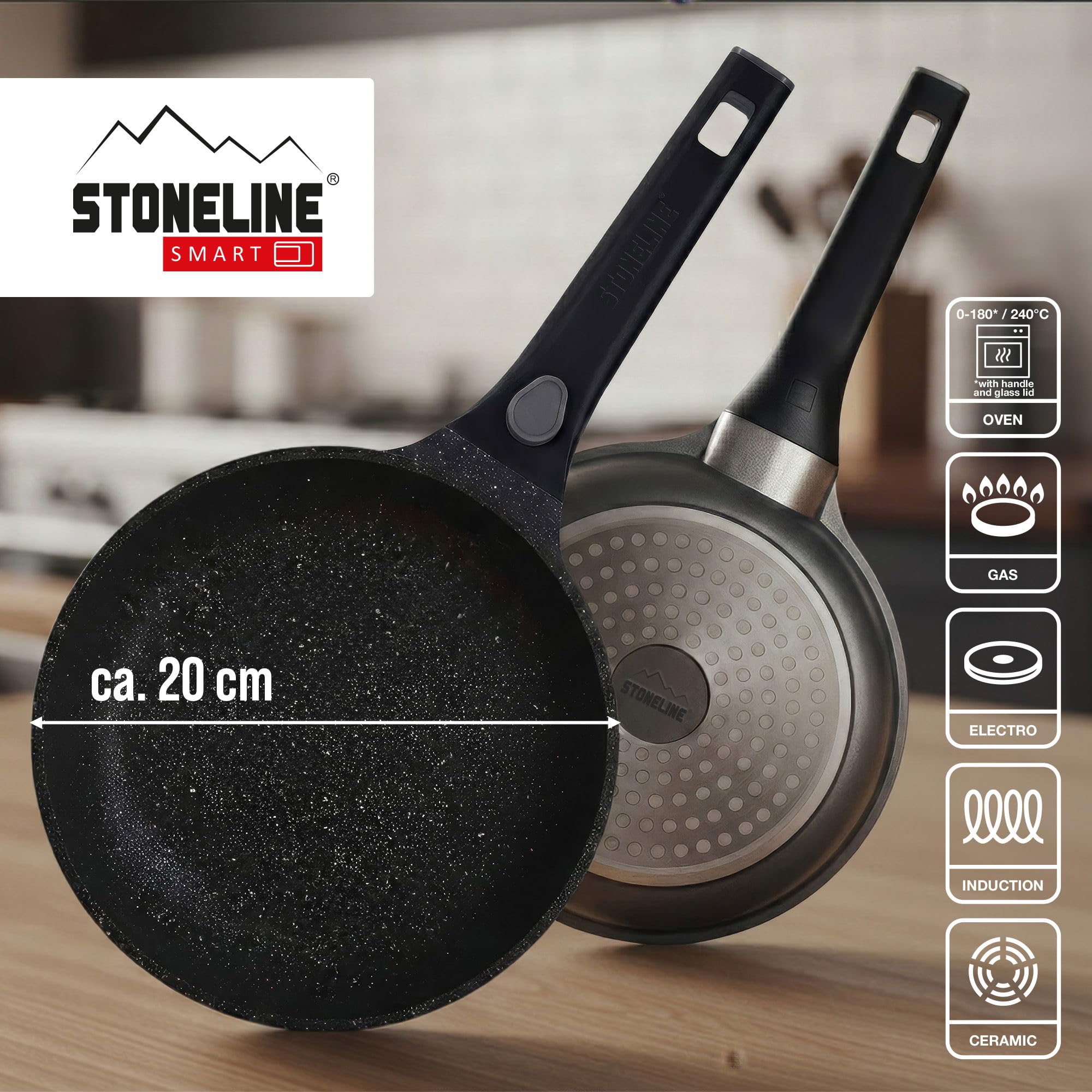 stoneline-smart-bratpfanne-20-cm-1-2-l-mit-abnehmbarem-griff-aluguss-grau image 3