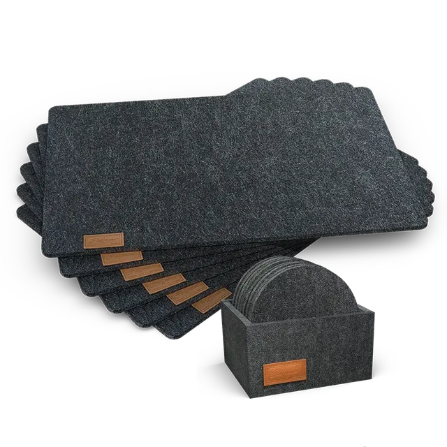 hoffmann-germany-tischset-16-teilig-dunkelgrau-platzsets-untersetzer image 1