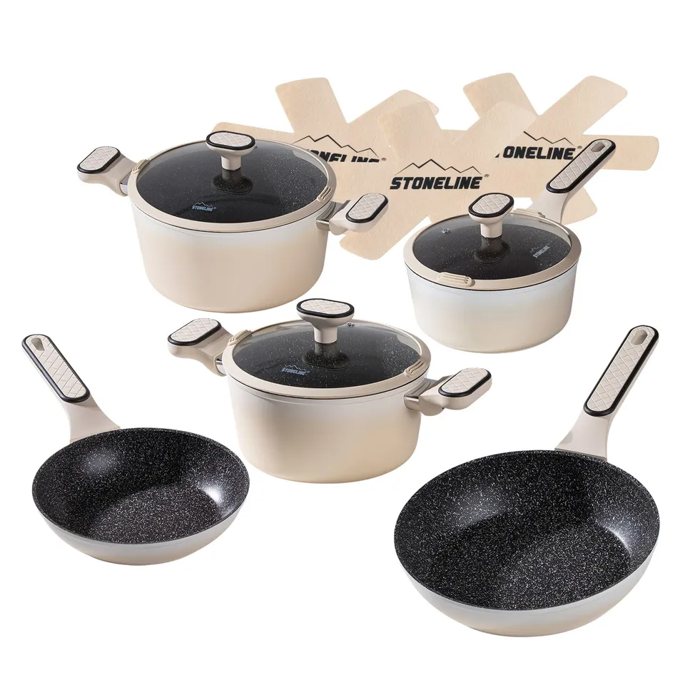 stoneline-kochgeschirr-set-11-teilig-18-20-24-cm-induktion-antihaft-mit-steinpar image 1