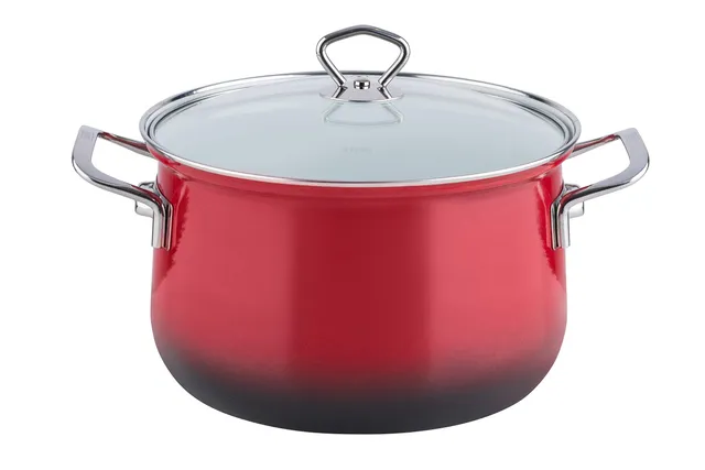 riess-nouvelle-fleischtopf-mit-glasdeckel-24-cm-6-liter-brombeer-emaille-indukti image 1