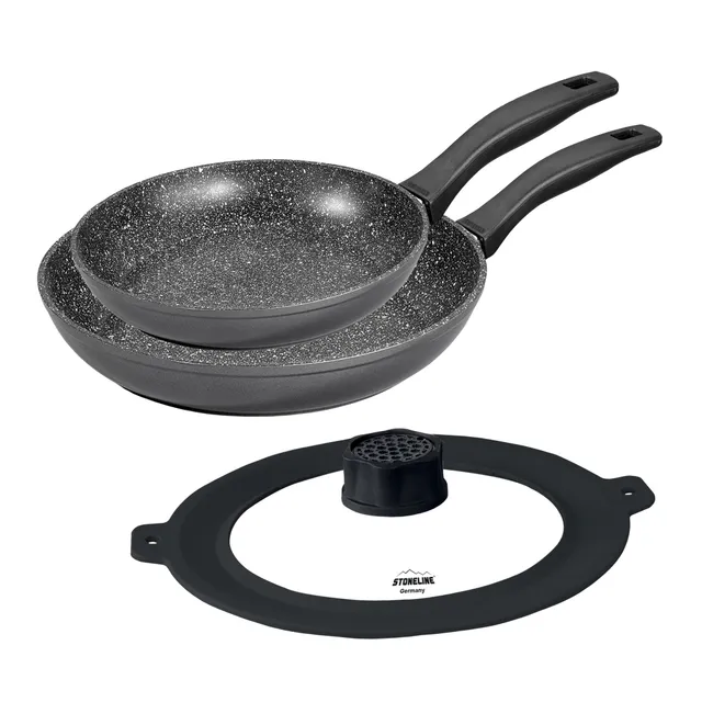 stoneline-aluguss-pfannenset-3-teilig-24-28-cm-mit-universaldeckel-smell-well image 1