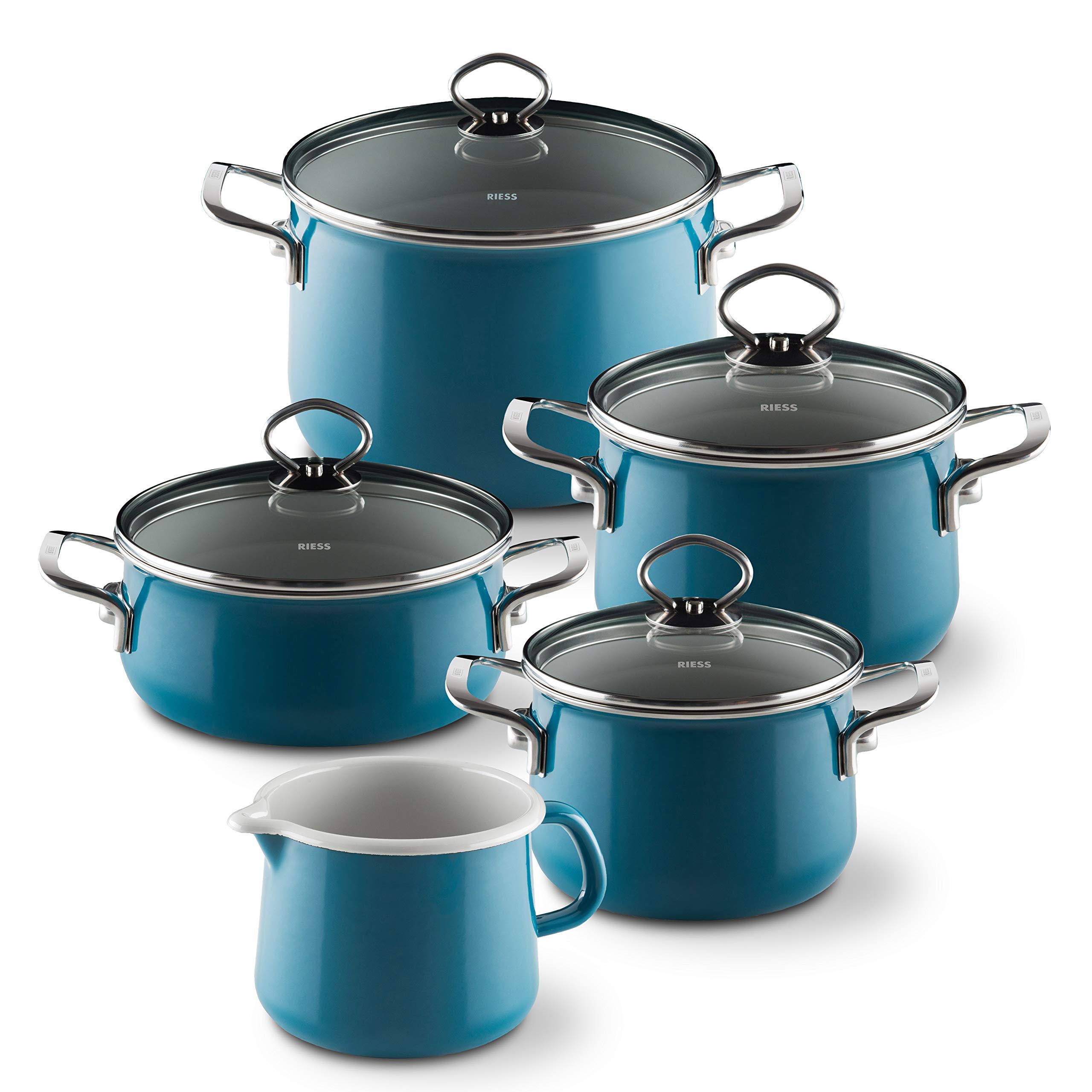 riess-0546-036-emaille-topf-sparset-5-teilig-nouvelle-smaragd-10-0-liter image 7