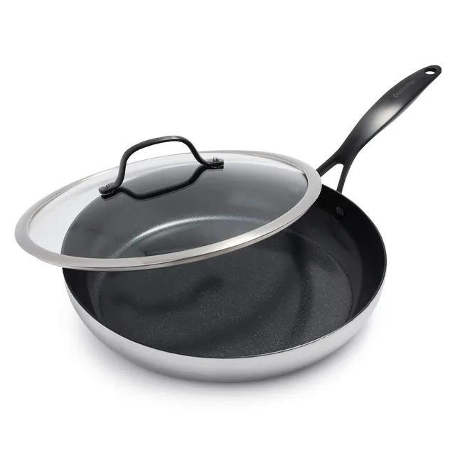 greenpan-venice-pro-noir-bratpfanne-30-cm-silber-3-lagiger-edelstahl-pfas-frei-i image 1