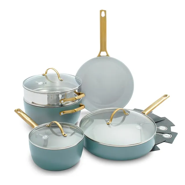 greenpan-padova-10-teiliges-keramik-antihaft-kochgeschirr-set-rauchblau-mit-damp image 1