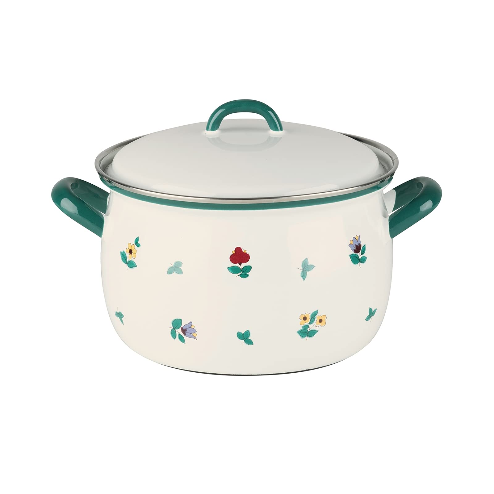 riess-gmunder-streublumen-topf-mit-deckel-16-cm-1-9-liter-emaille image 1